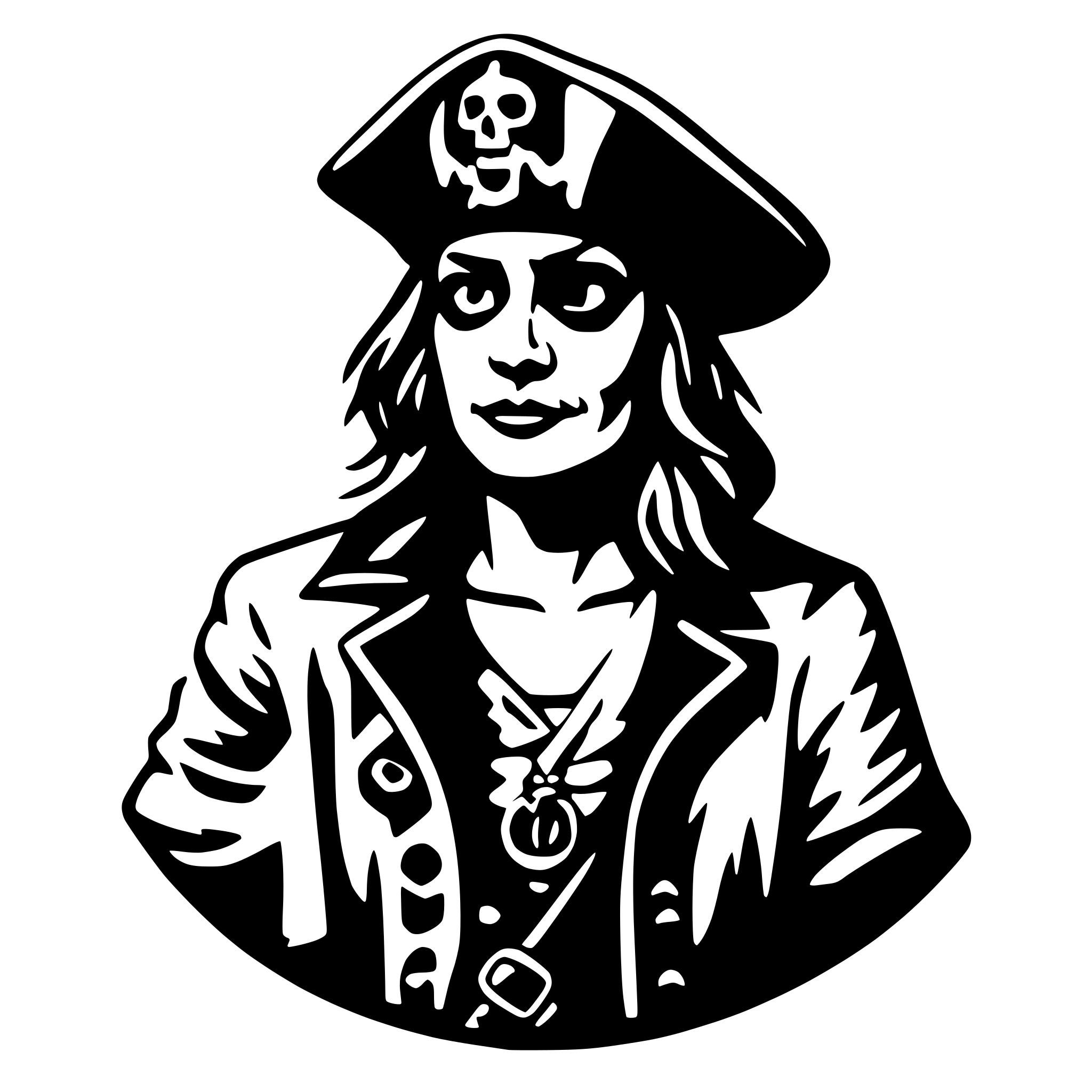 AI-generated SVG of a pirate