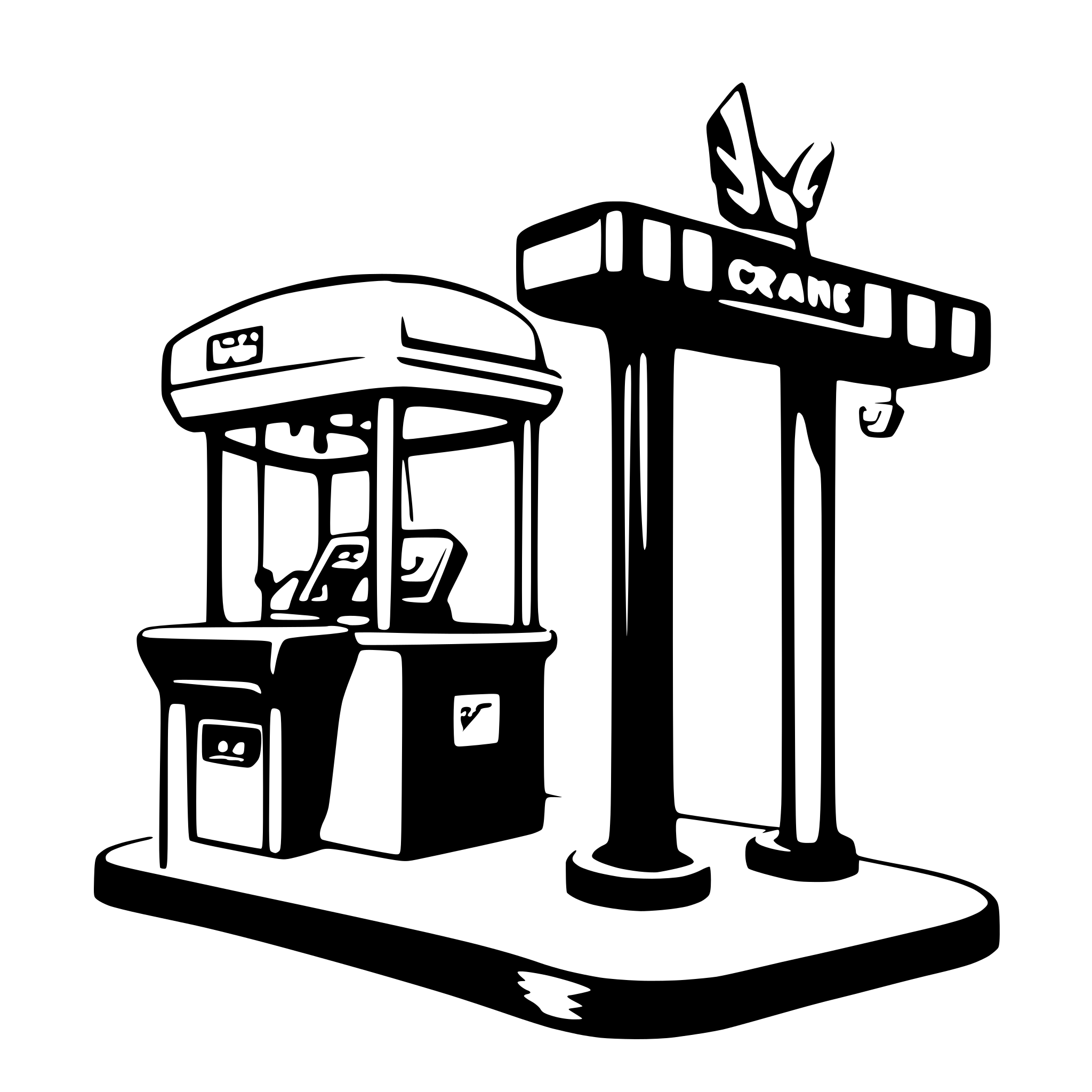 AI-generated SVG of 'crane machine'