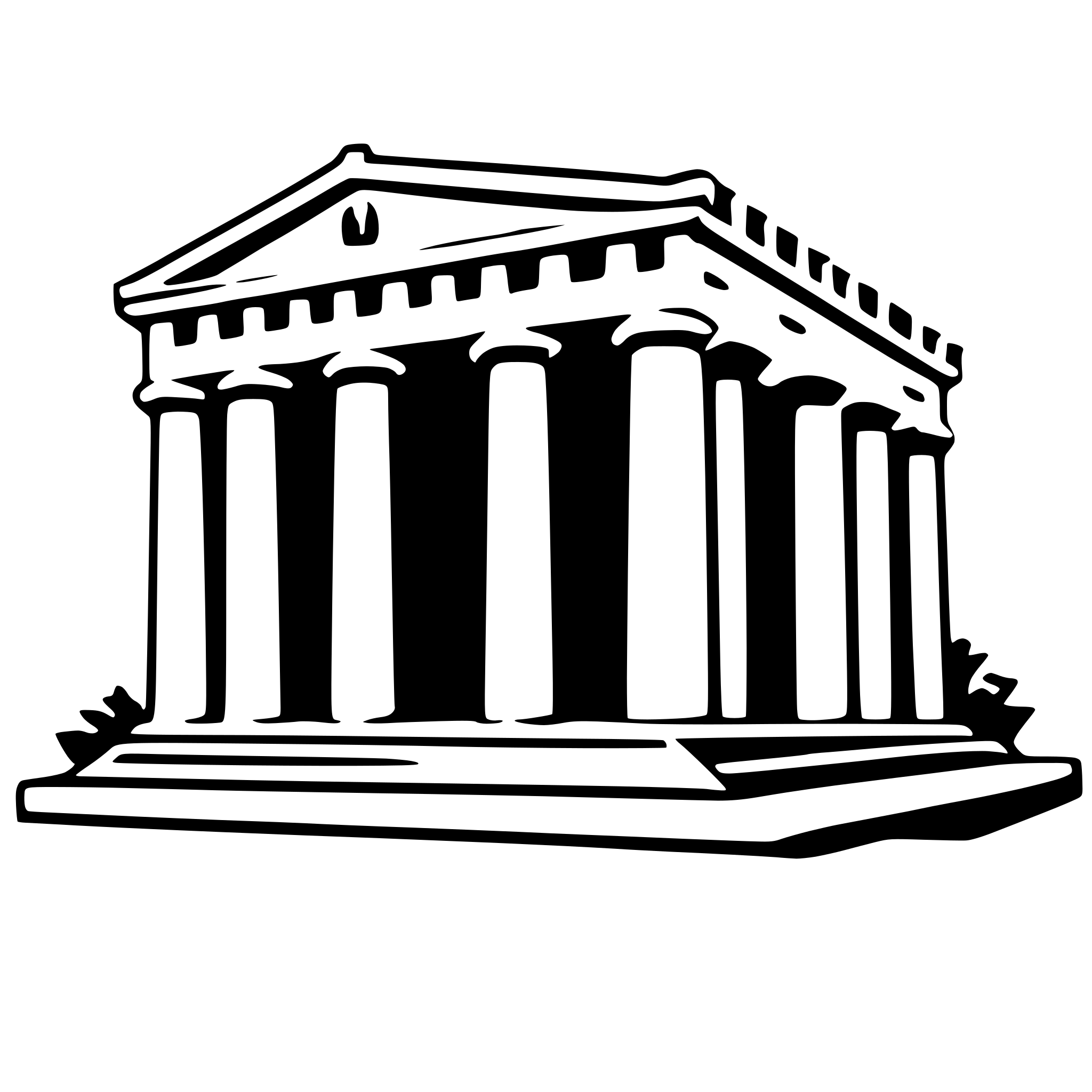 AI-generated SVG of a parthenon