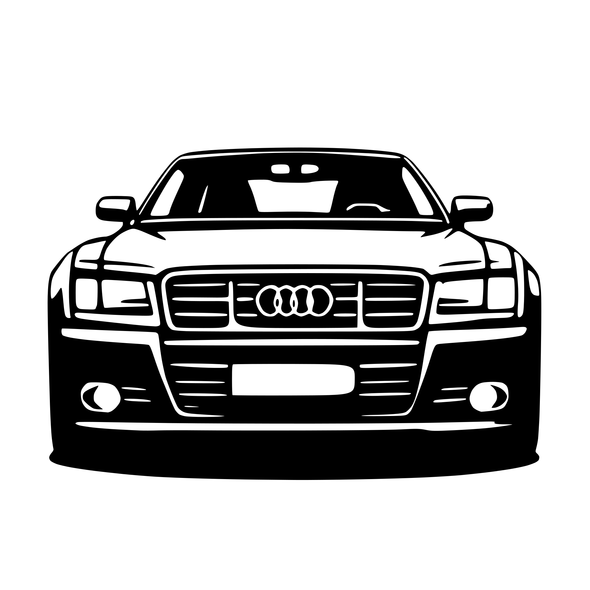 AI-generated SVG of 'audi s8 1996¨ front view'