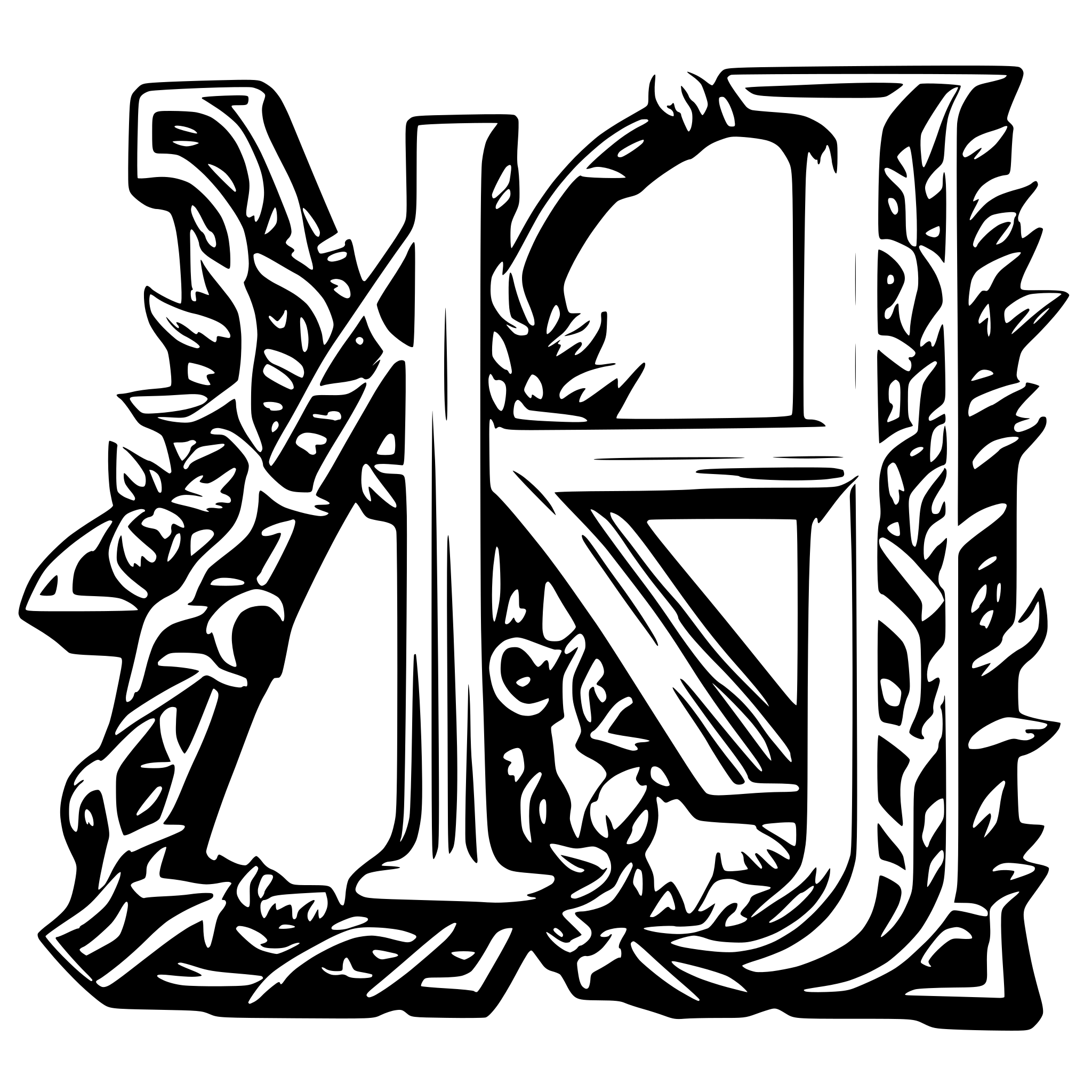 AI-generated SVG of a English alphabet