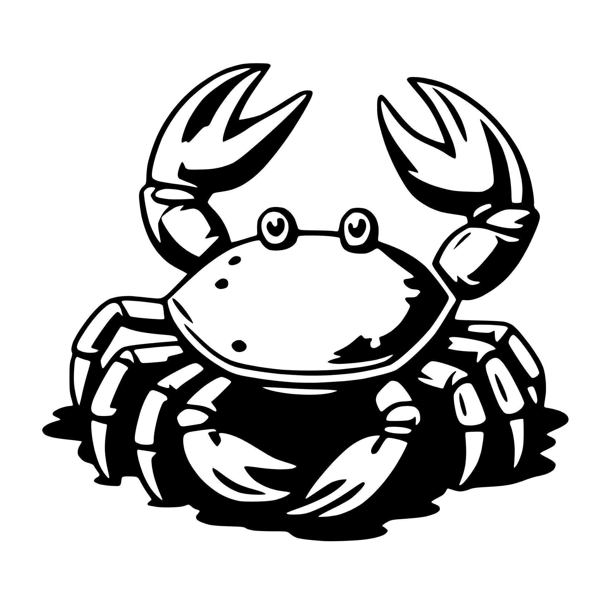 AI-generated SVG of a crab