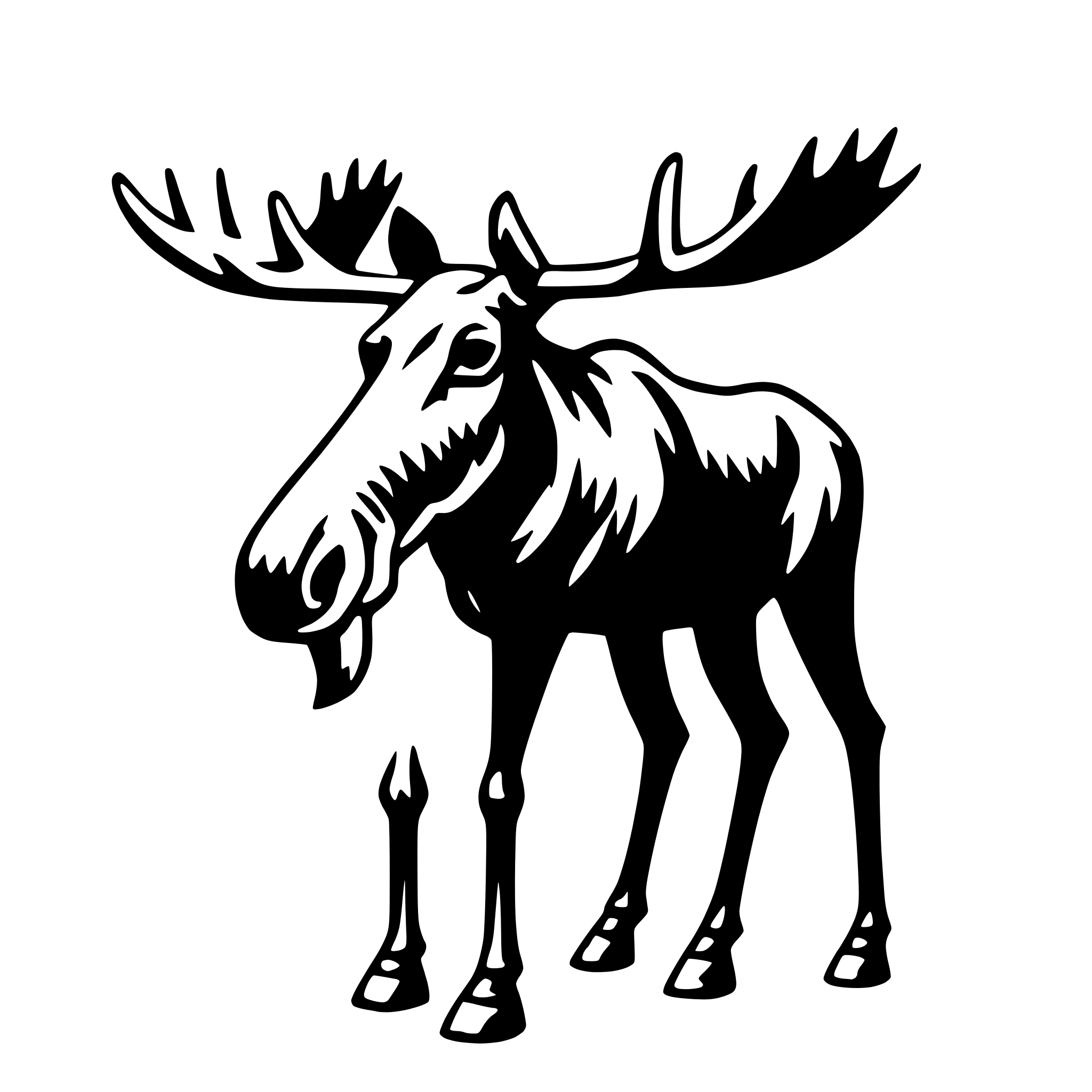 AI-generated SVG of a moose