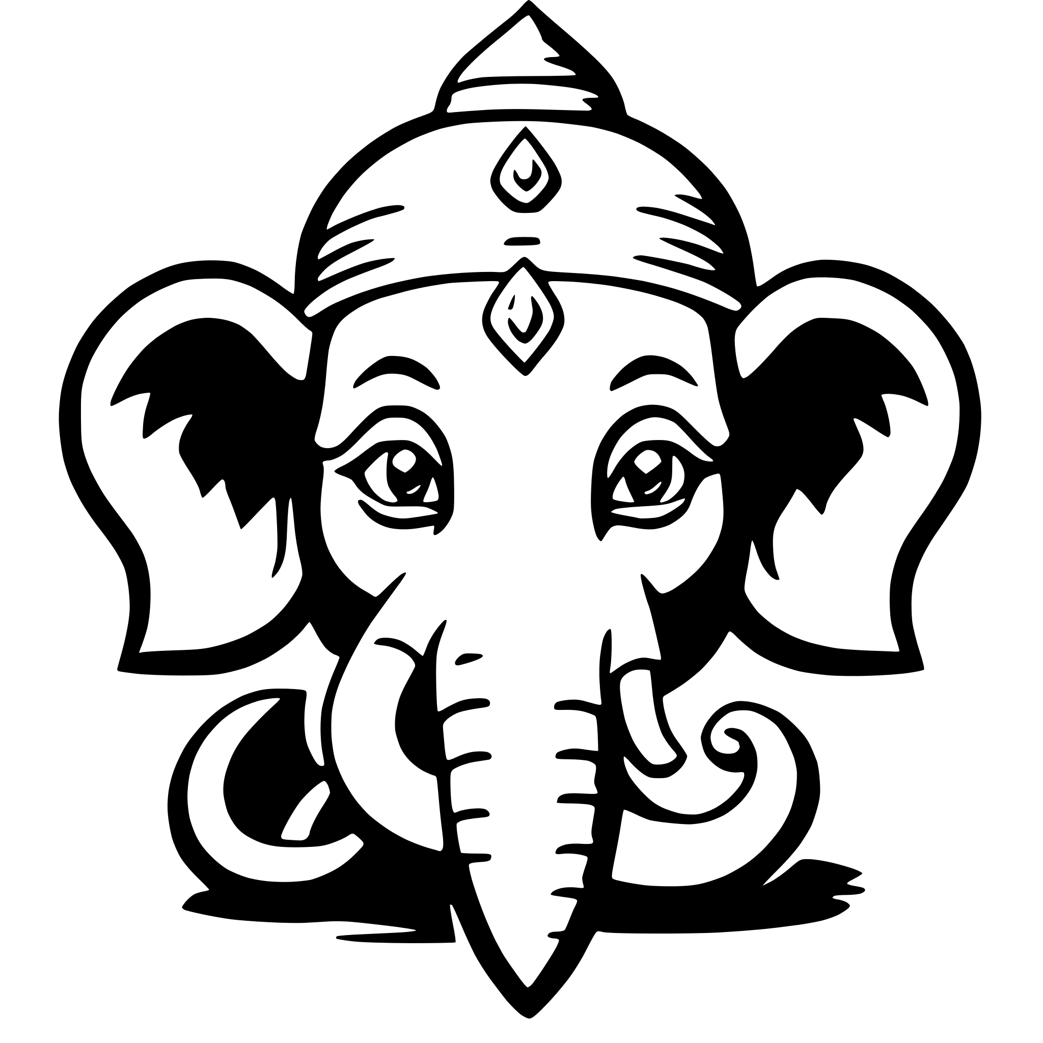 AI-generated SVG of a ganesha
