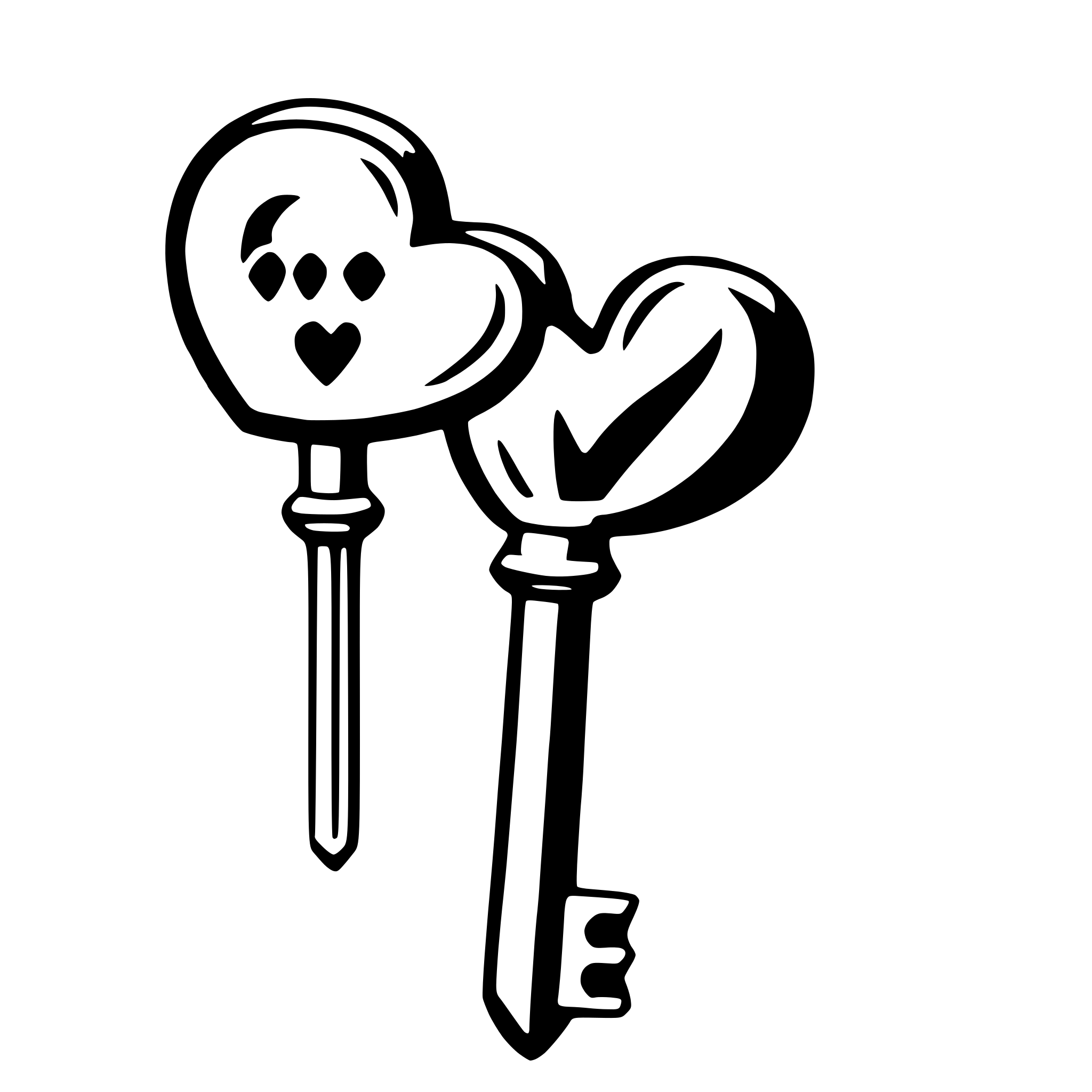 AI-generated SVG of 'heart keys'