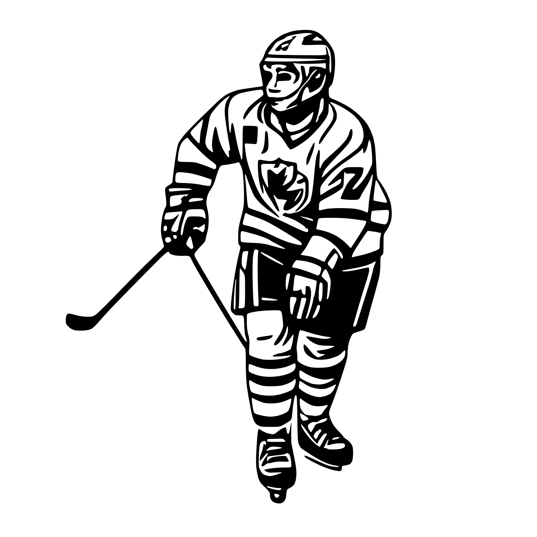 AI-generated SVG of a Ice Hockey Player