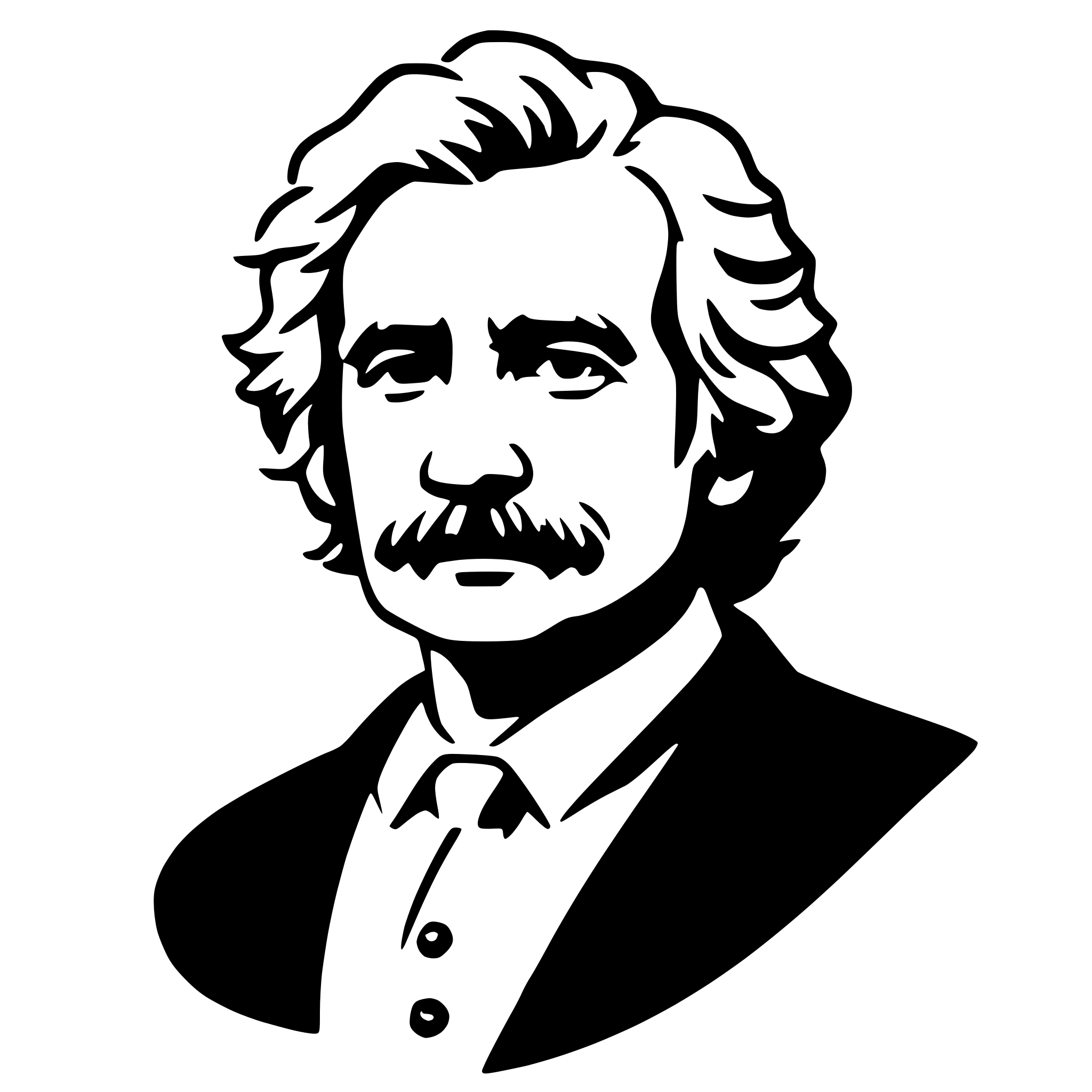 AI-generated SVG of a mark twain