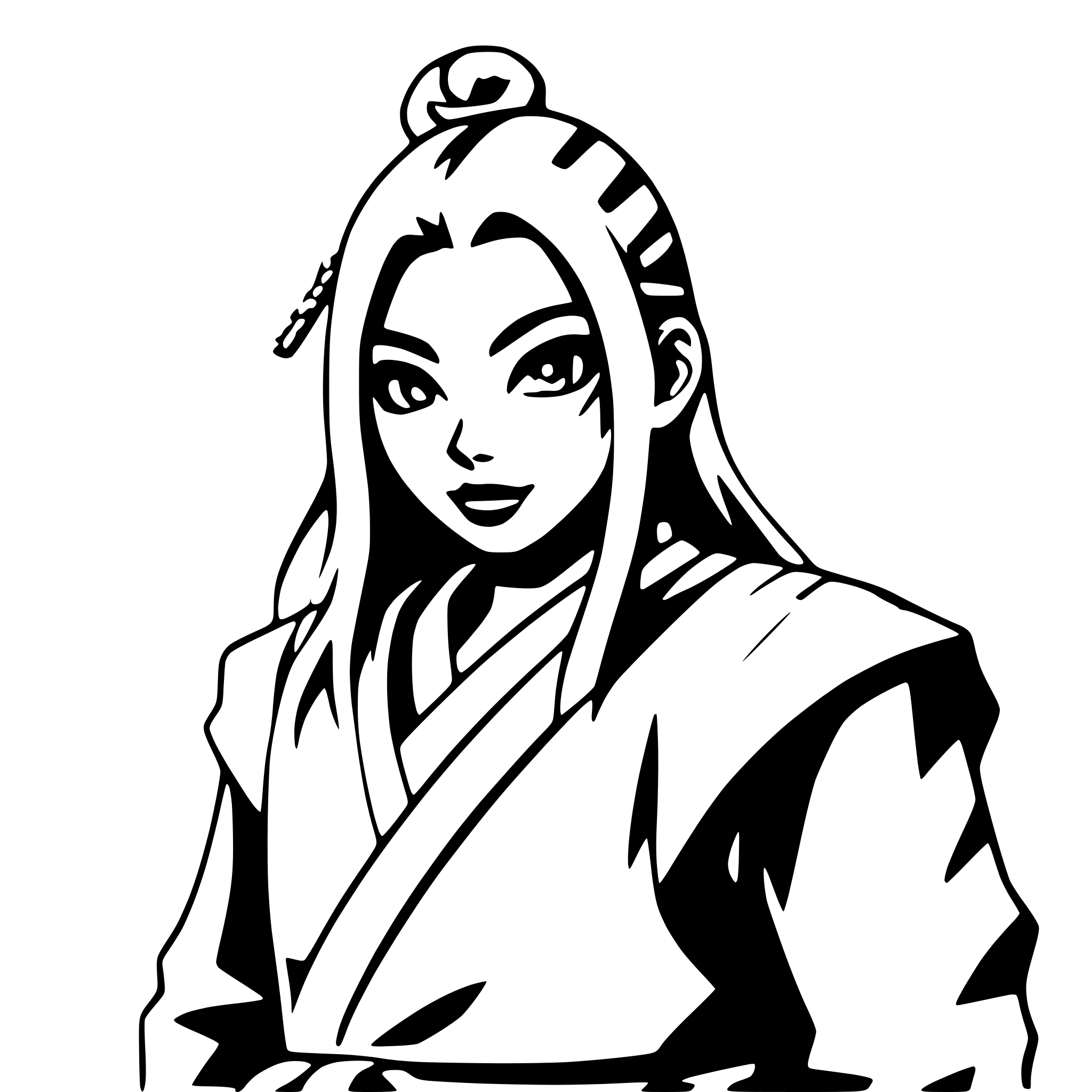 AI-generated SVG of 'samurai with battle scars'