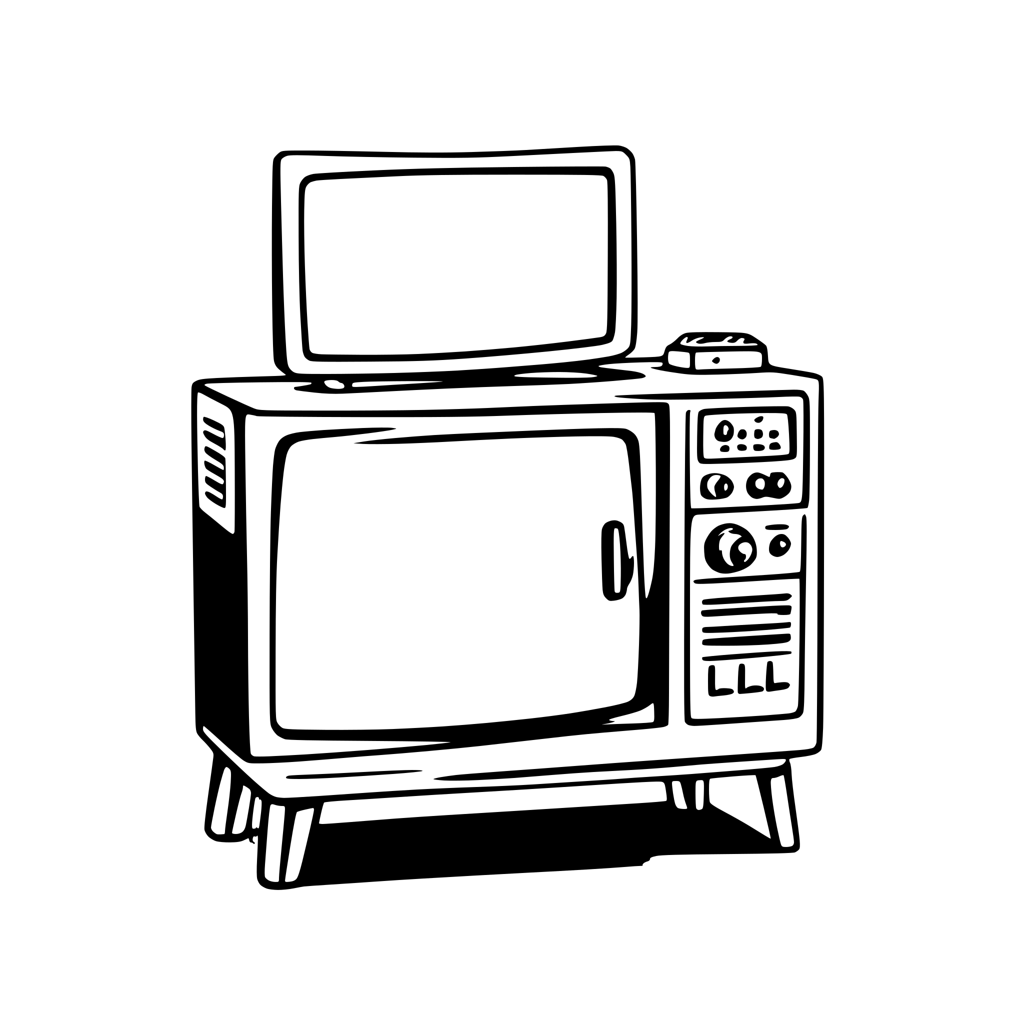 AI-generated SVG of a A basic SVG of a TV cabinet with two closed compartments and a flat top for the TV.