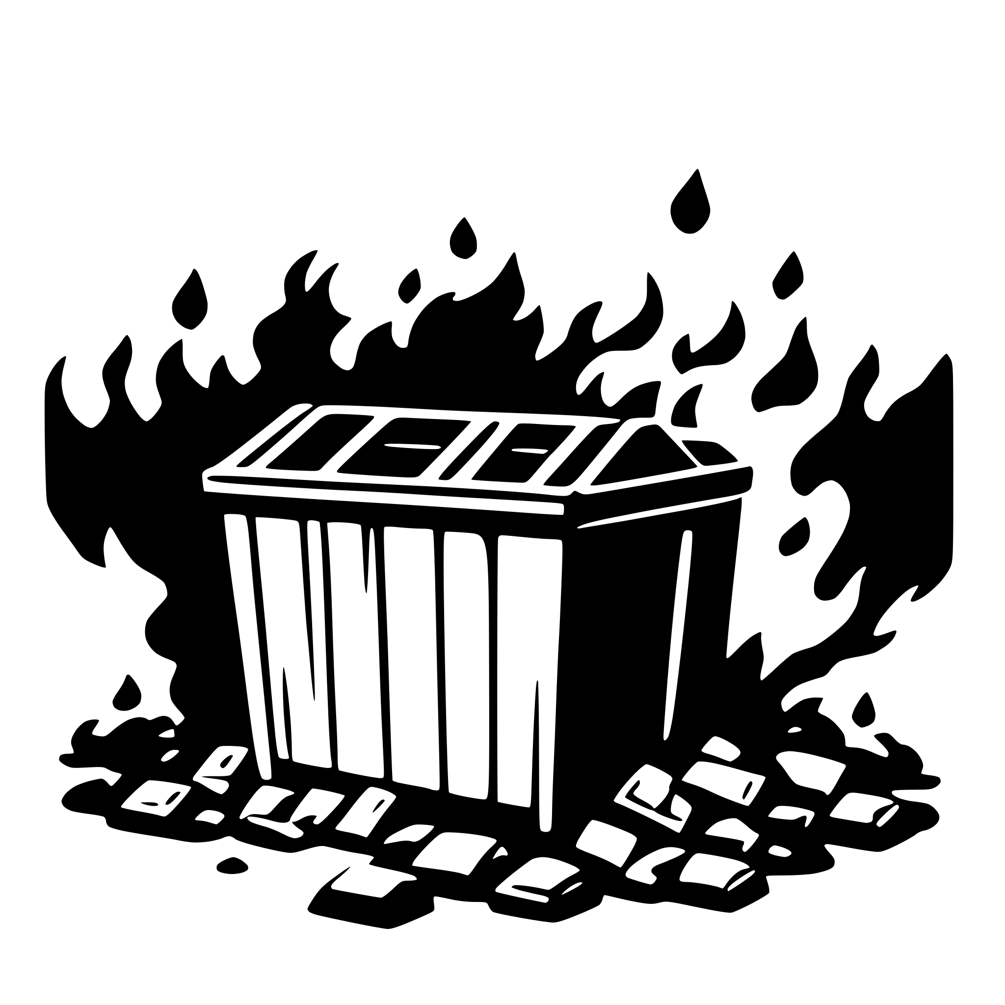 AI-generated SVG of a dumpster fire