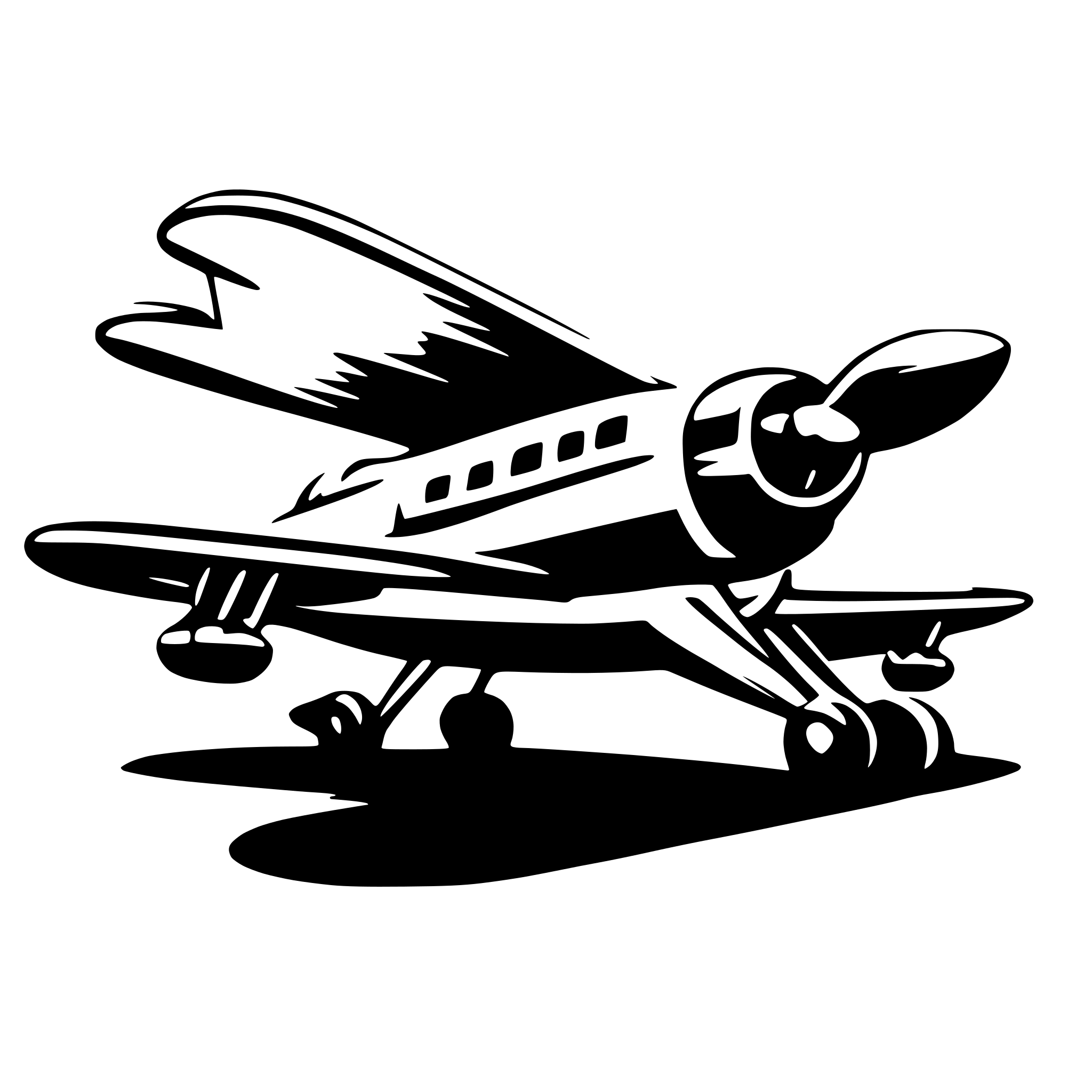 AI-generated SVG of 'airplane stylized'