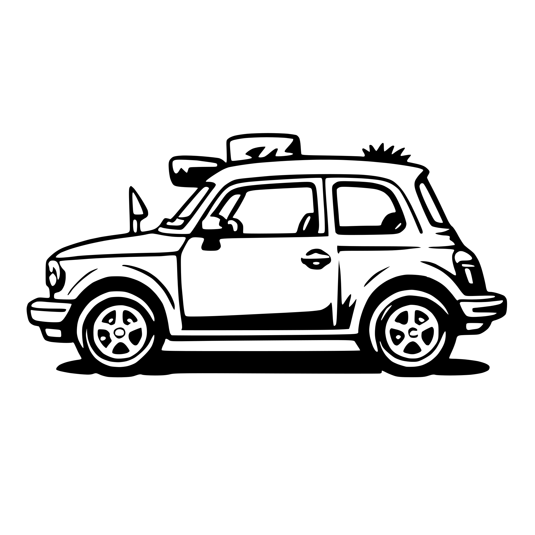 AI-generated SVG of a subcompact car