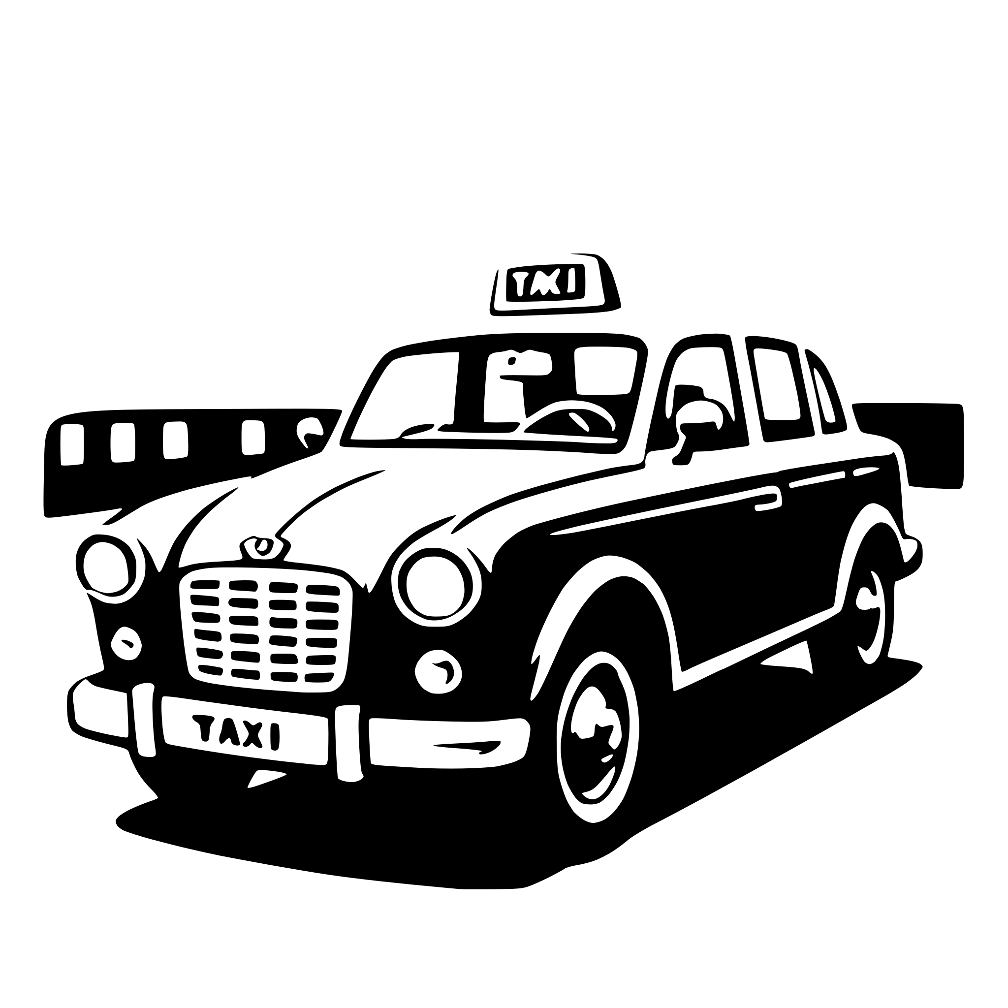 AI-generated SVG of a taxi
