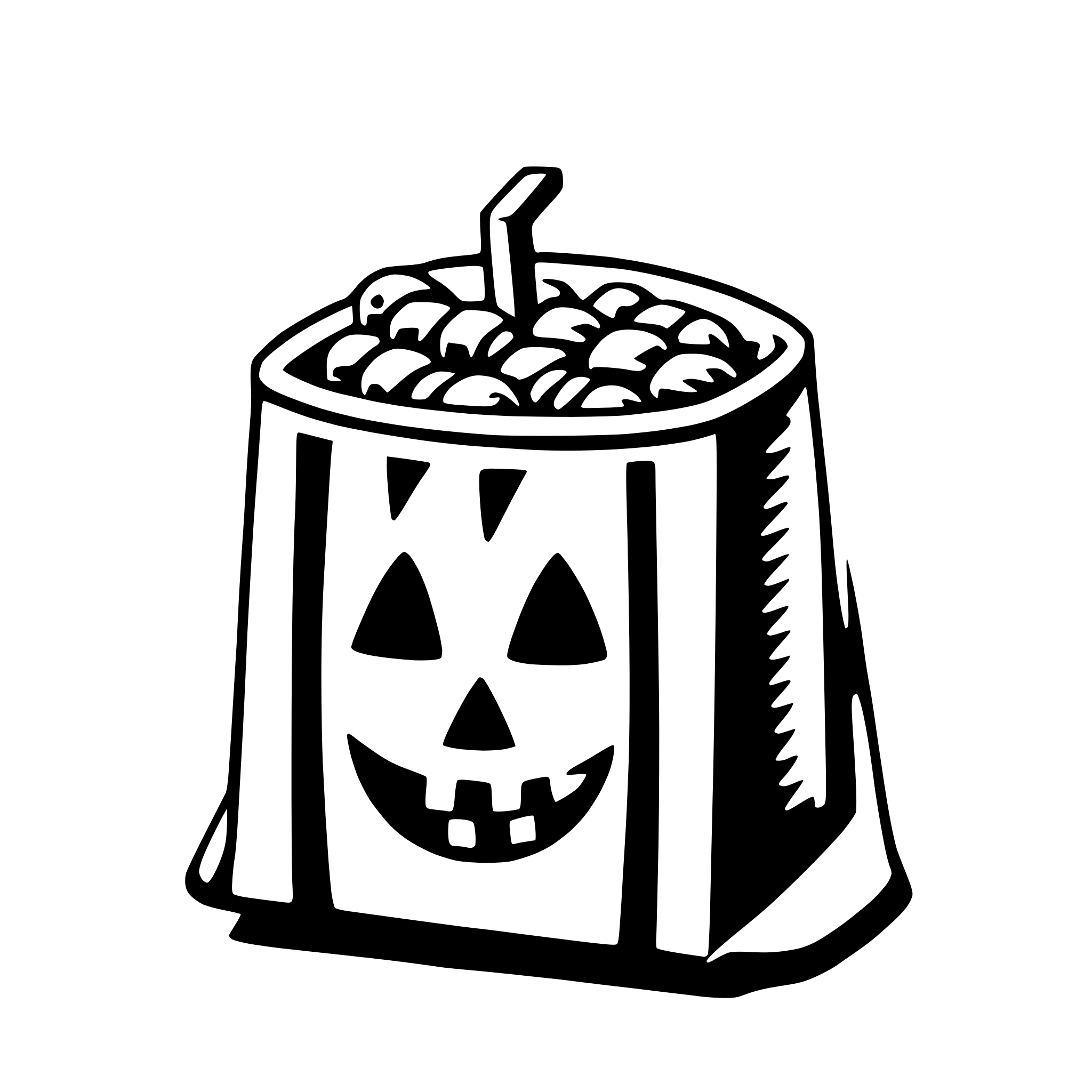 AI-generated SVG of a trick-or-treat bag