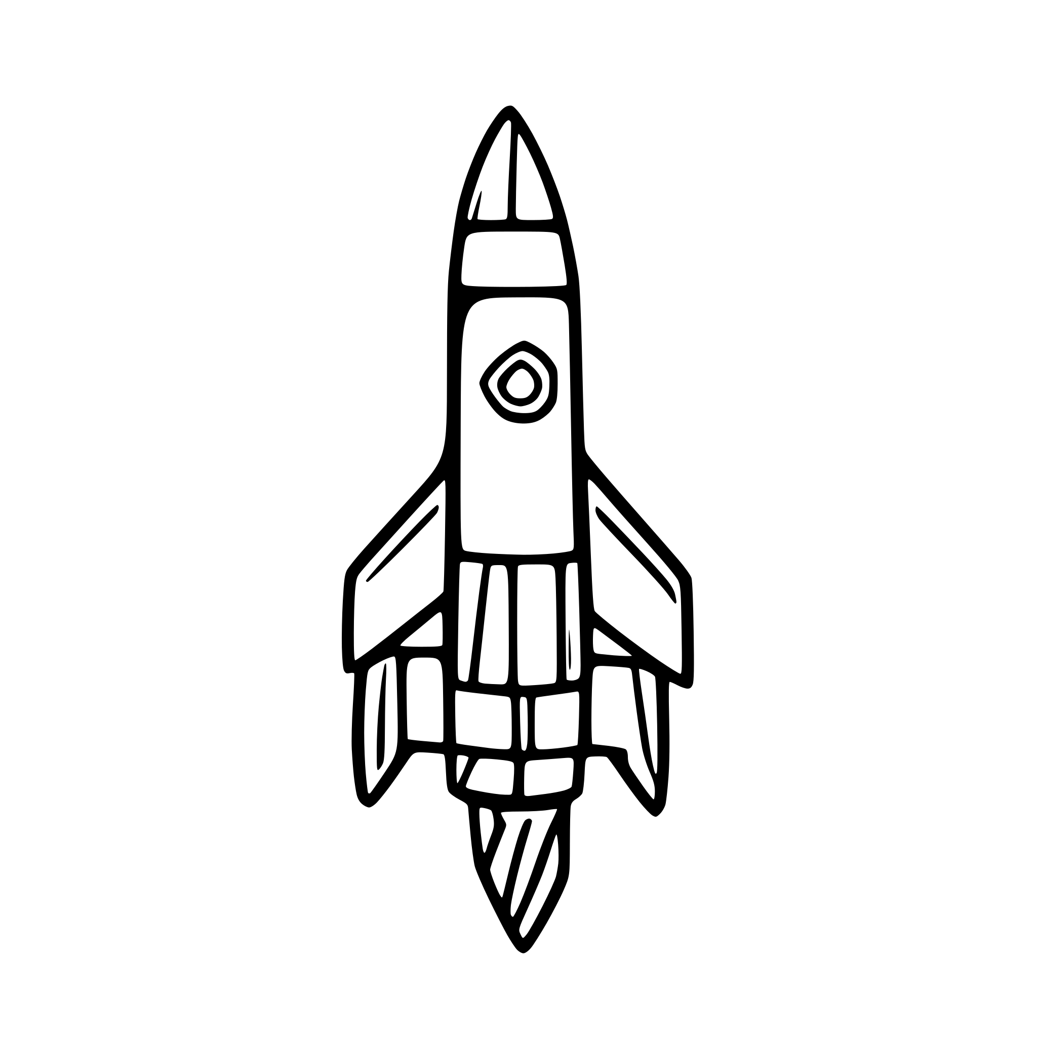 AI-generated SVG of a rocket