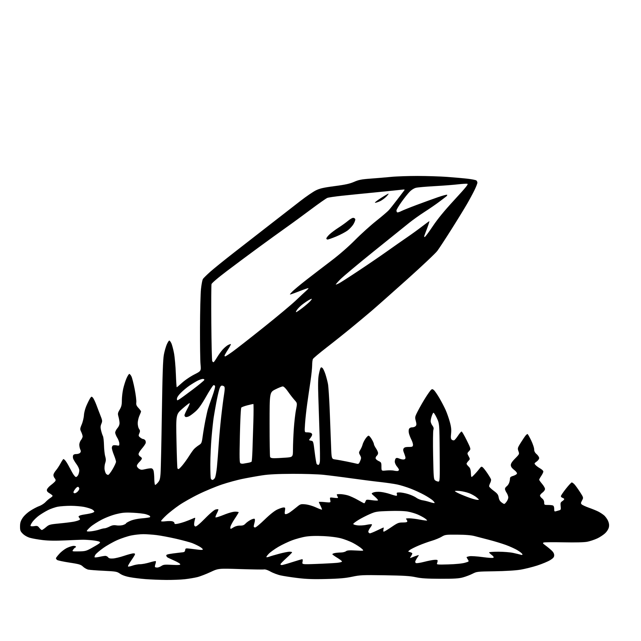 AI-generated SVG of a comet flat