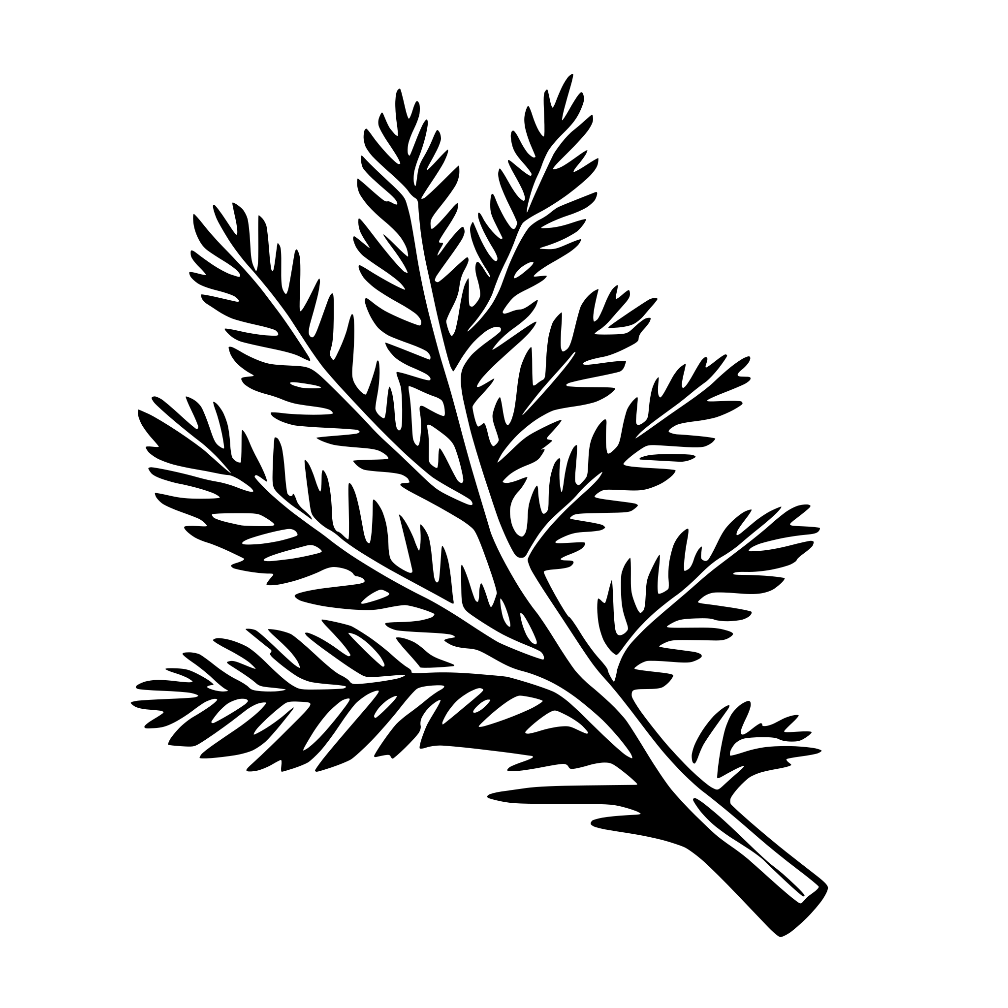AI-generated SVG of 'Christmas tree branch'