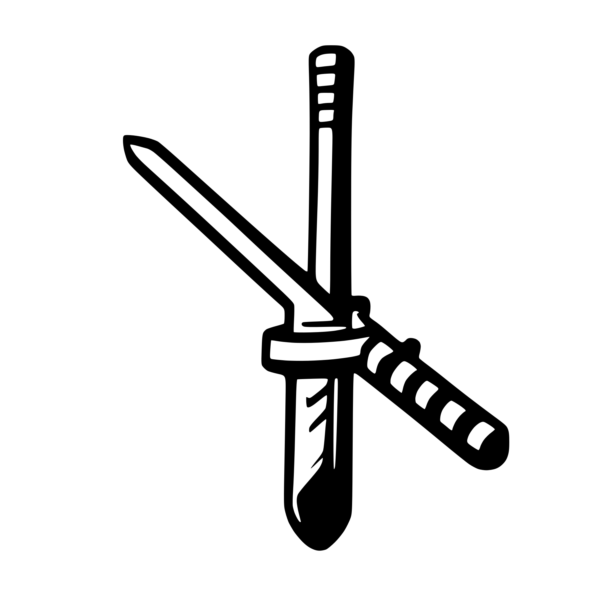 AI-generated SVG of a icon of samurai katana