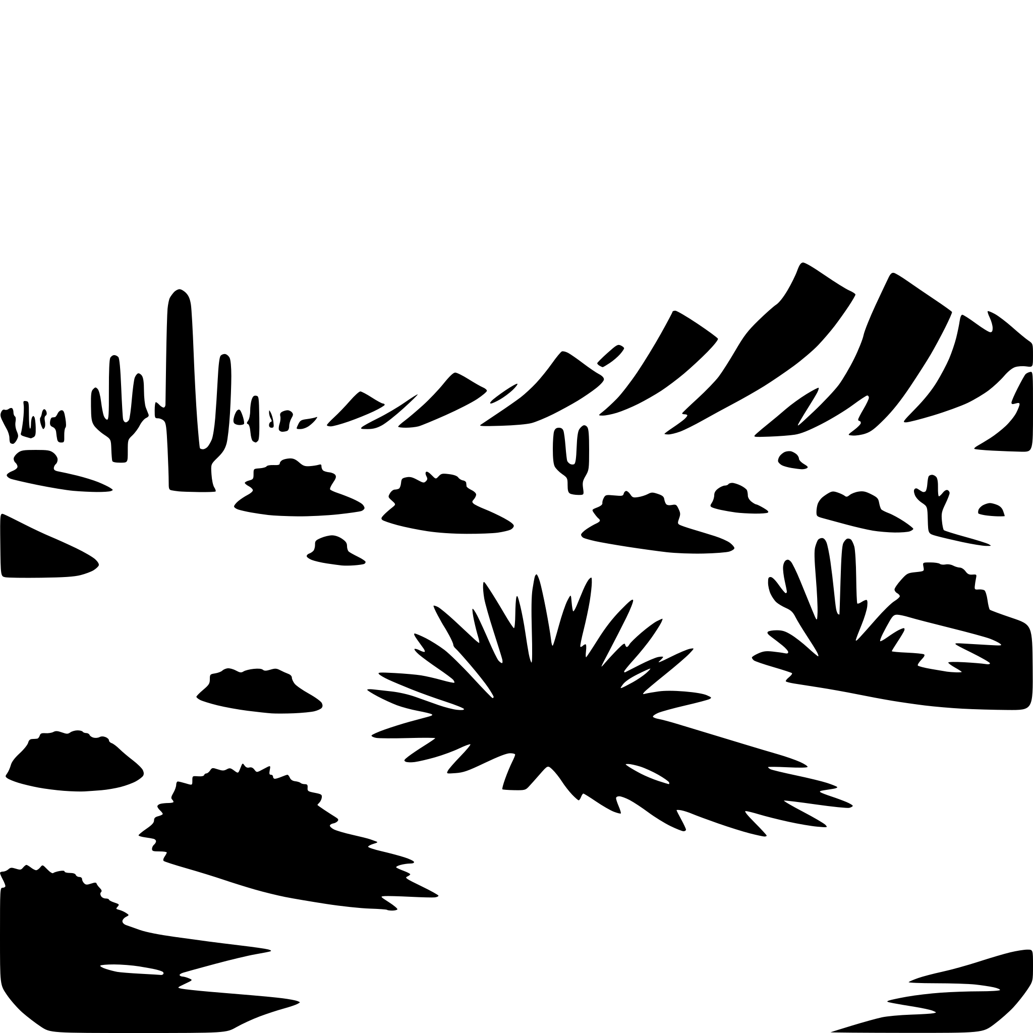 AI-generated SVG of a extreme hot sunny desert ecosystem including sunrise