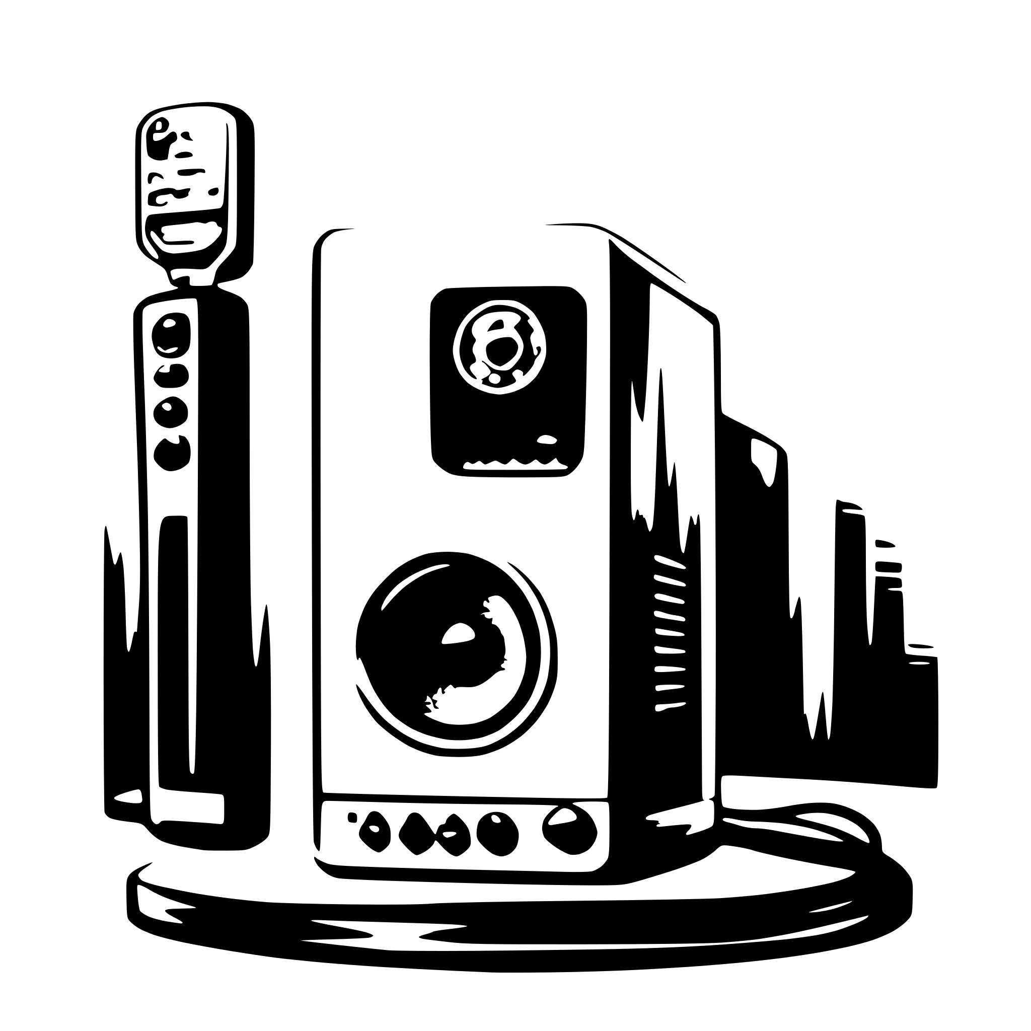 AI-generated SVG of 'phone neear speaker monitor'