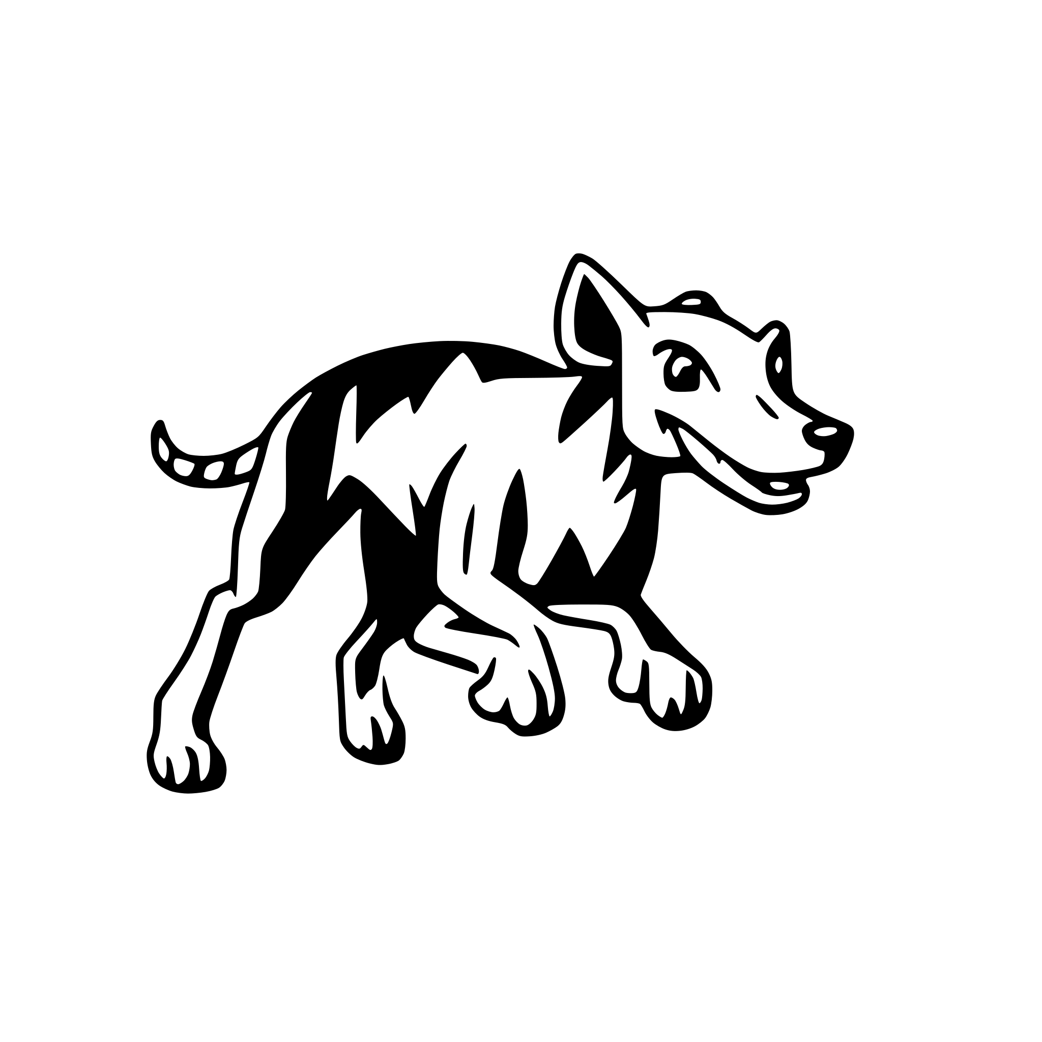 AI-generated SVG of a A greyhound that is running