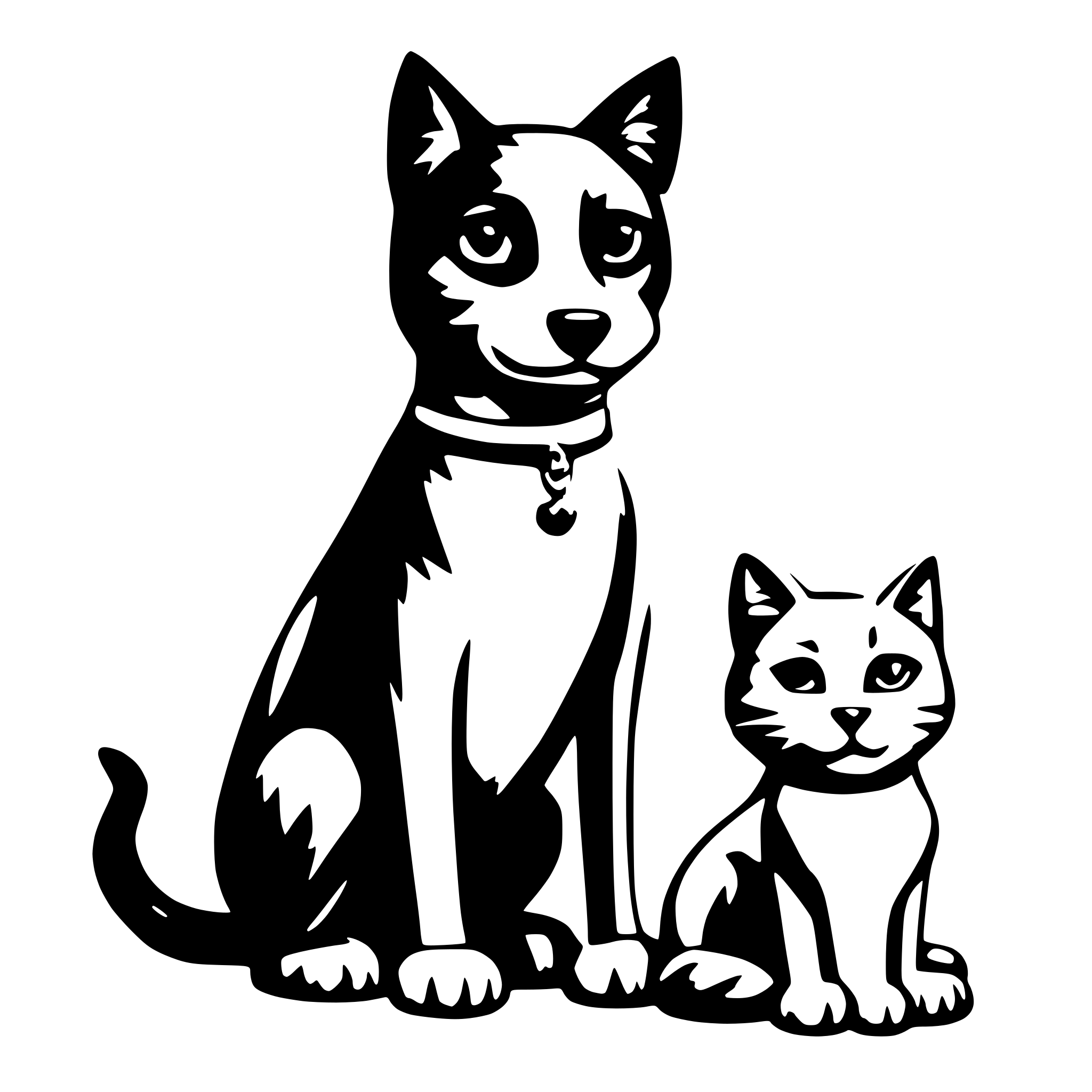 AI-generated SVG of 'cat and dog'