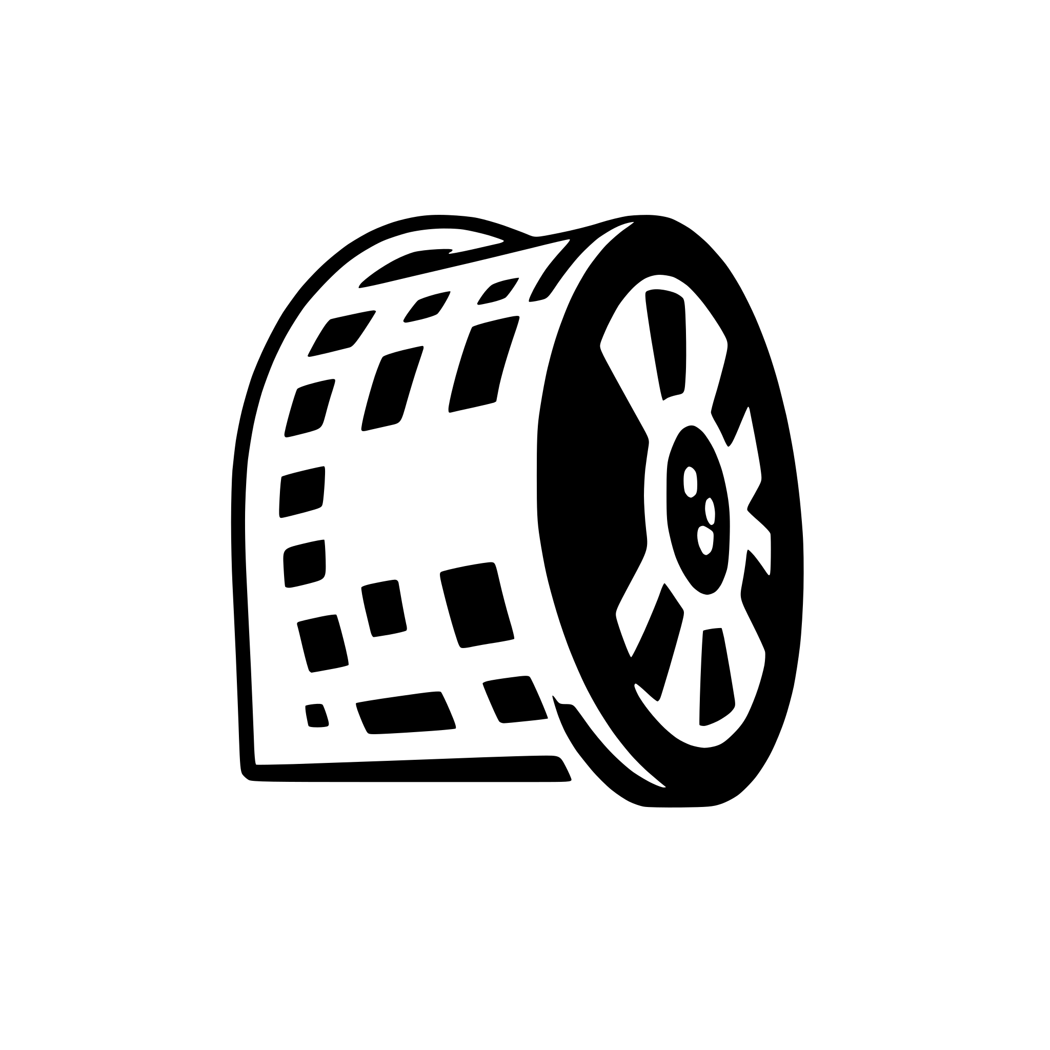 AI-generated SVG of 'film reel with filmstrip'