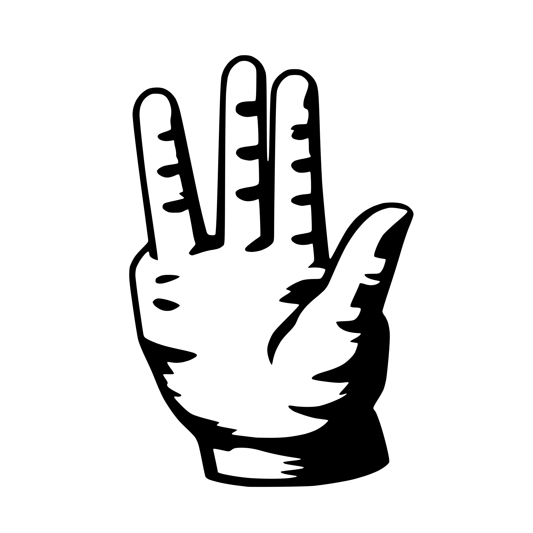 AI-generated SVG of a love hand finger svg
