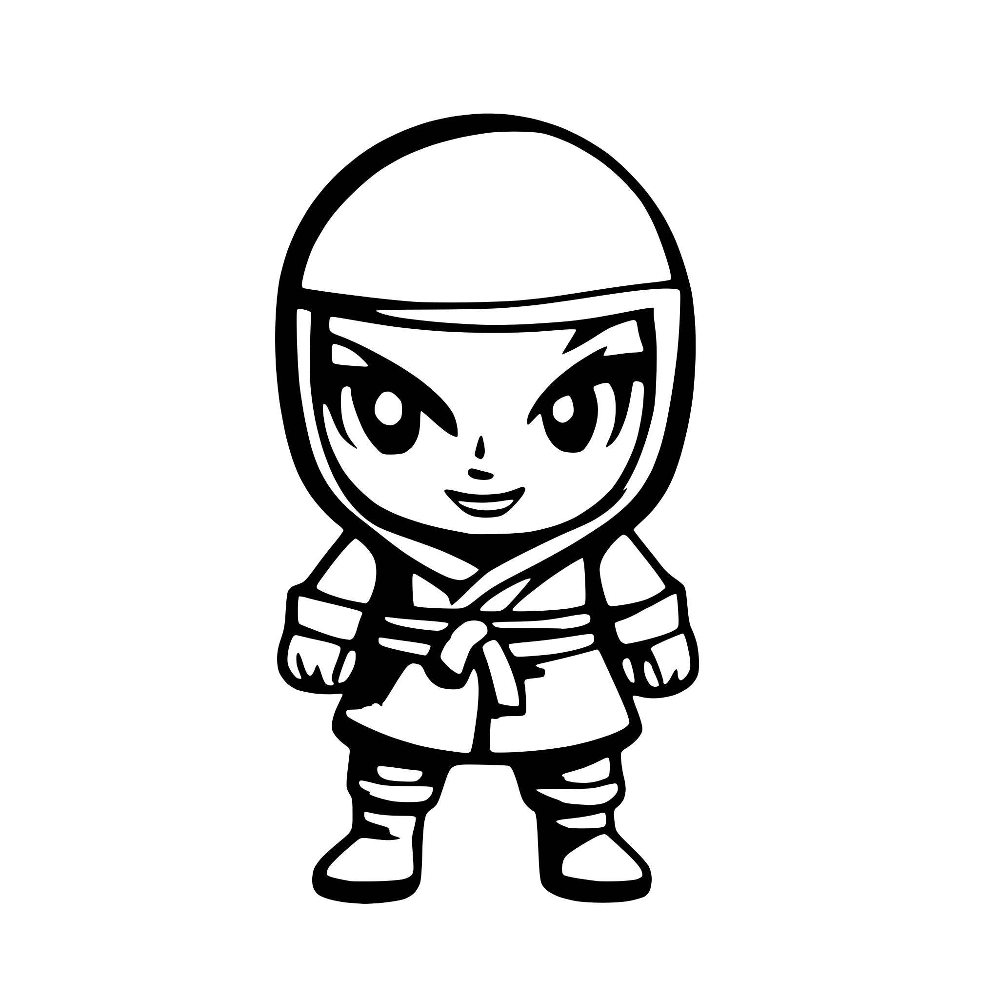 AI-generated SVG of 'cute cartoon ninja'