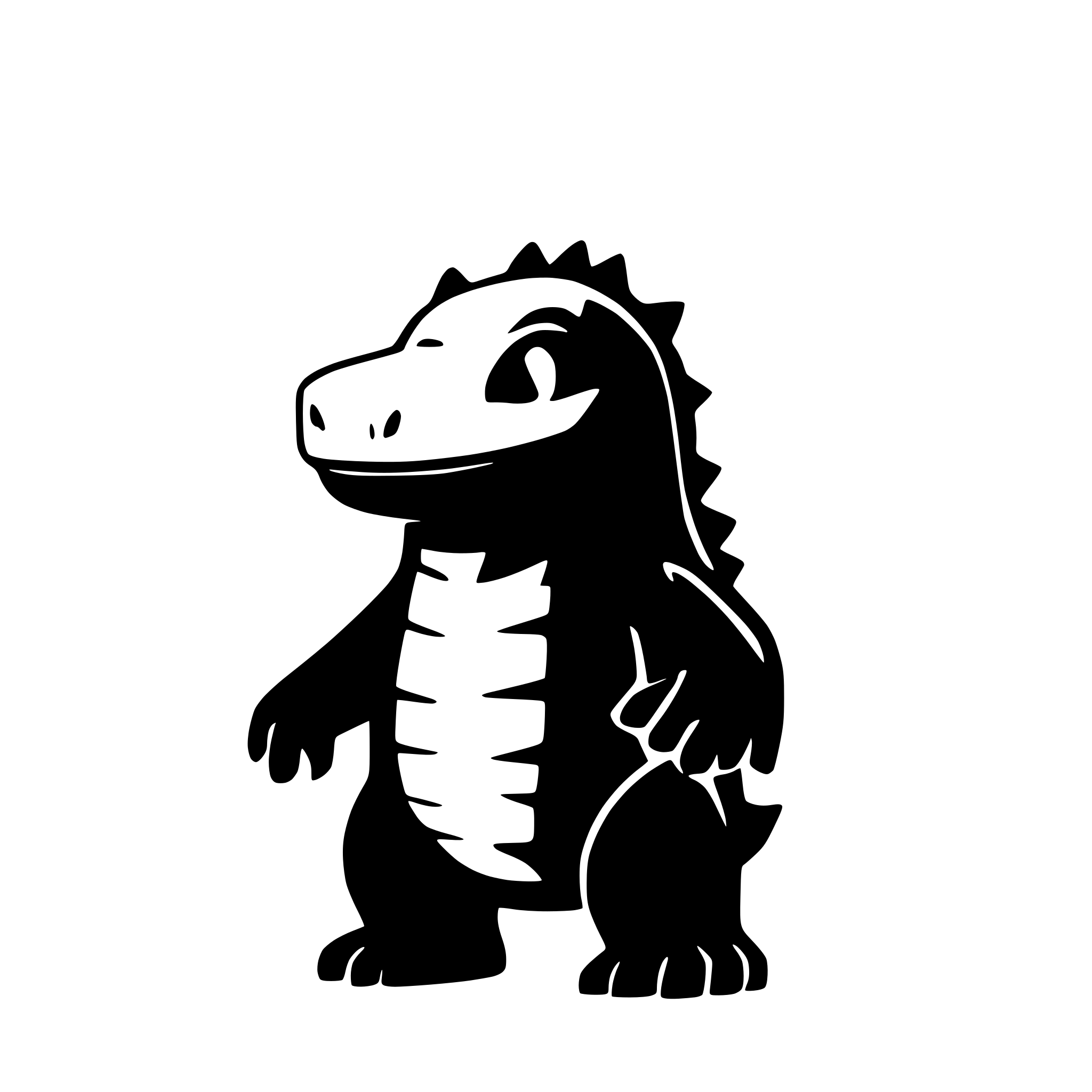 AI-generated SVG of a cute godzilla