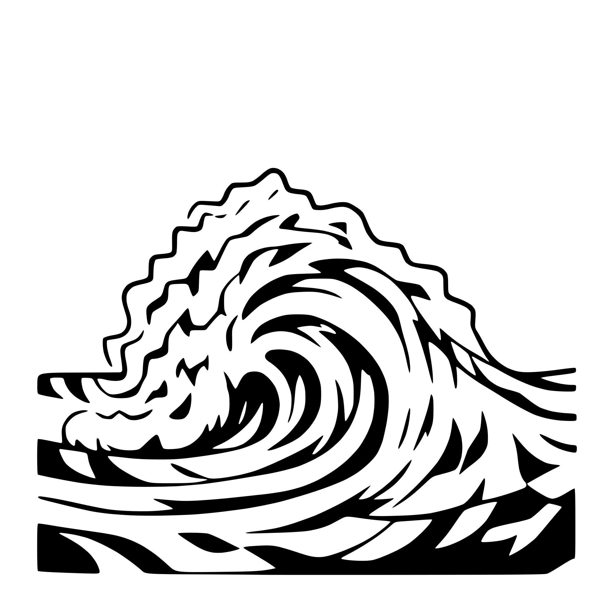 AI-generated SVG of a A black and white drawing of a wave with a lot of waves AI-generated SVG of a A black and white drawing of a wave with a lot of waves