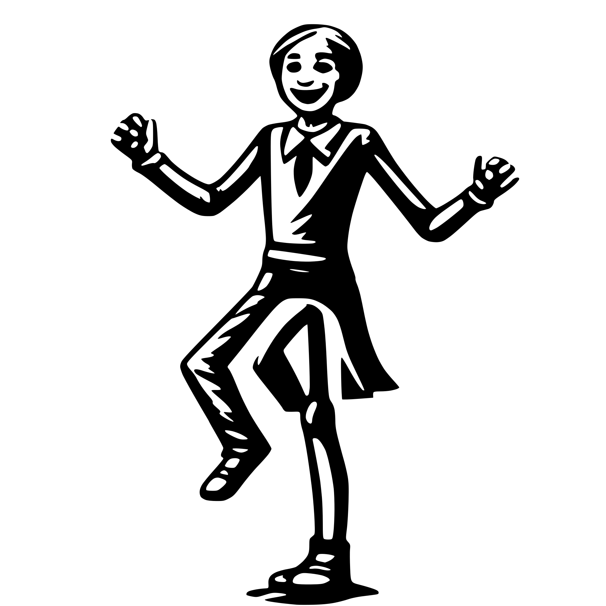 AI-generated SVG of 'stick figure man dancing'