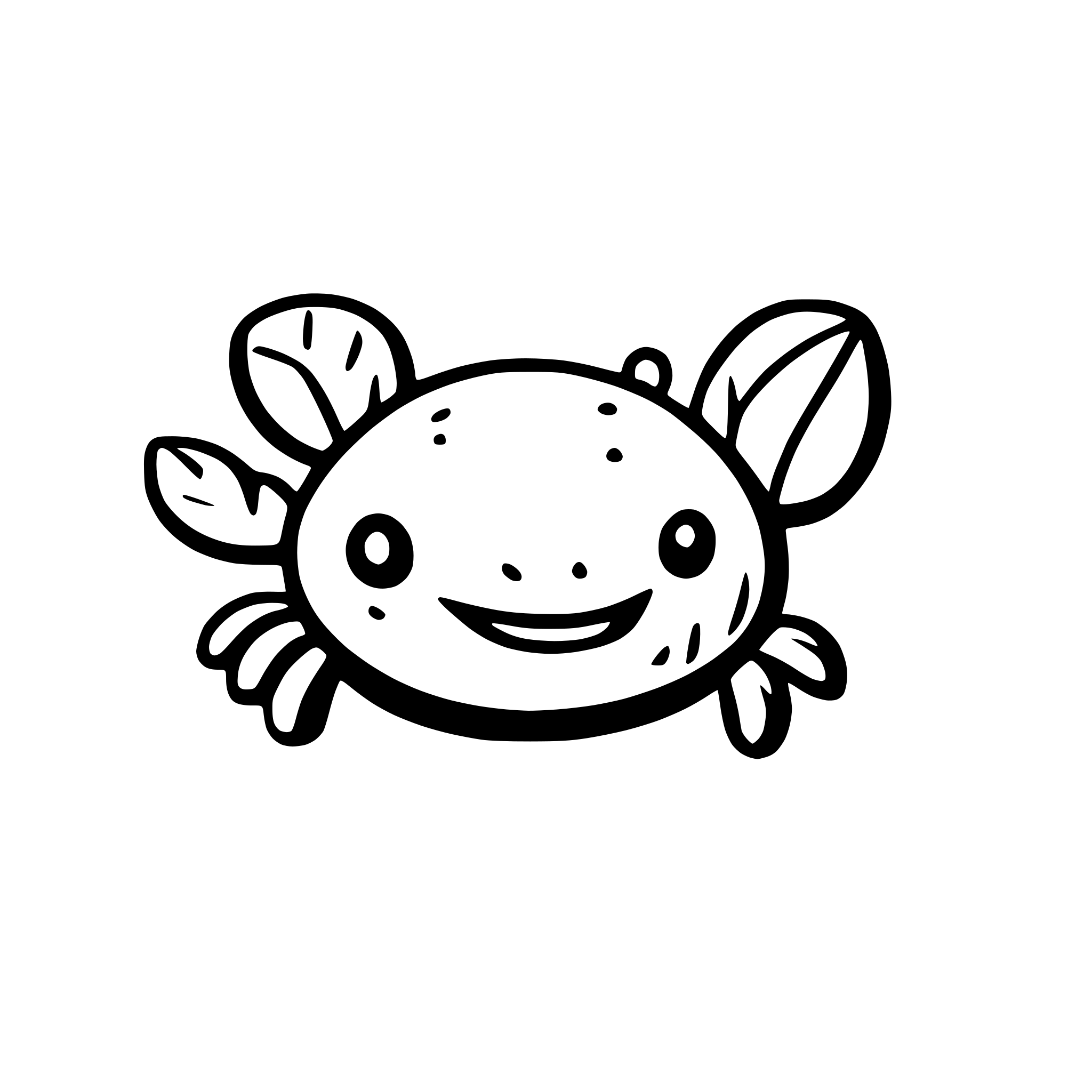 AI-generated SVG of 'cute crab smiling'