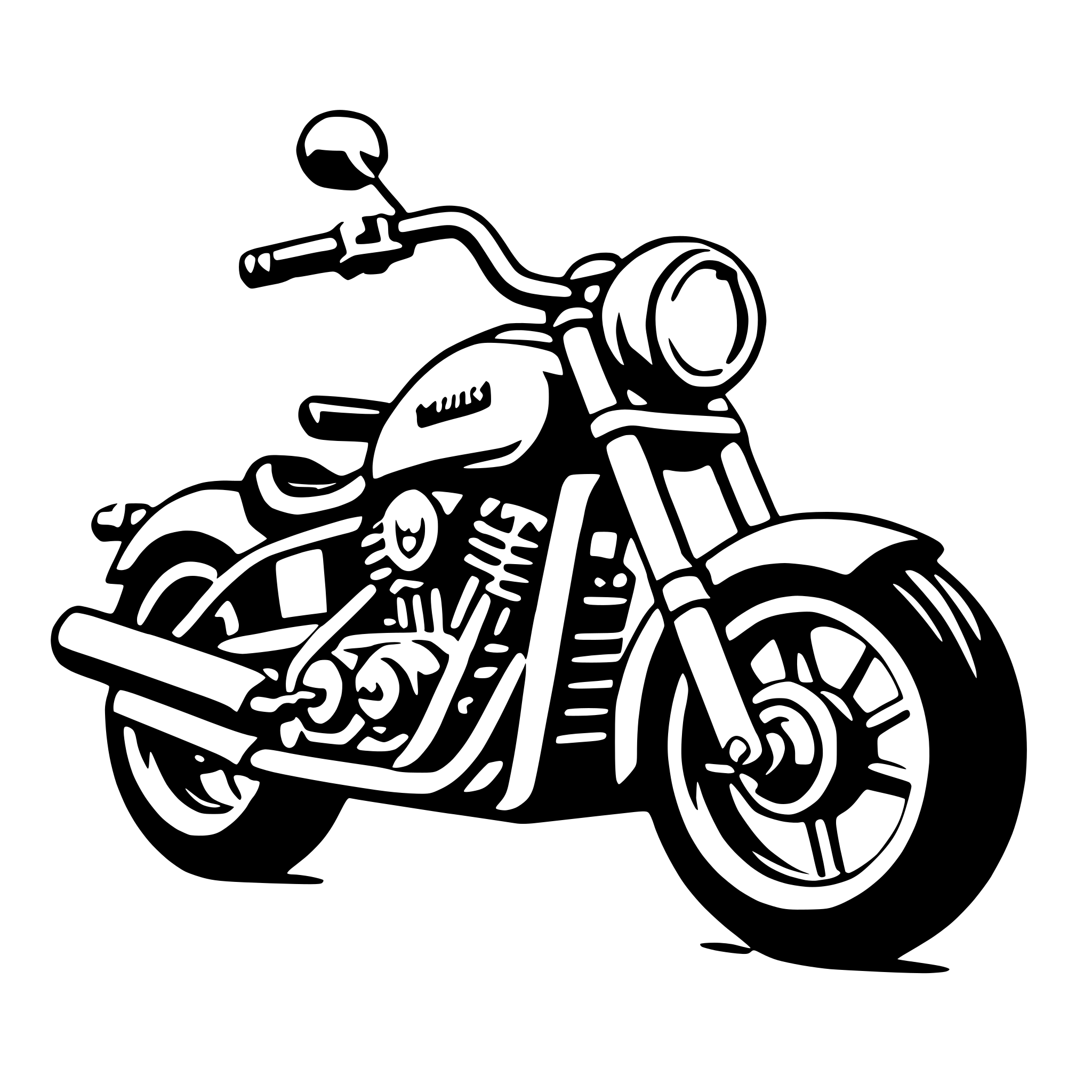 AI-generated SVG of 'cruiser motorcycle'