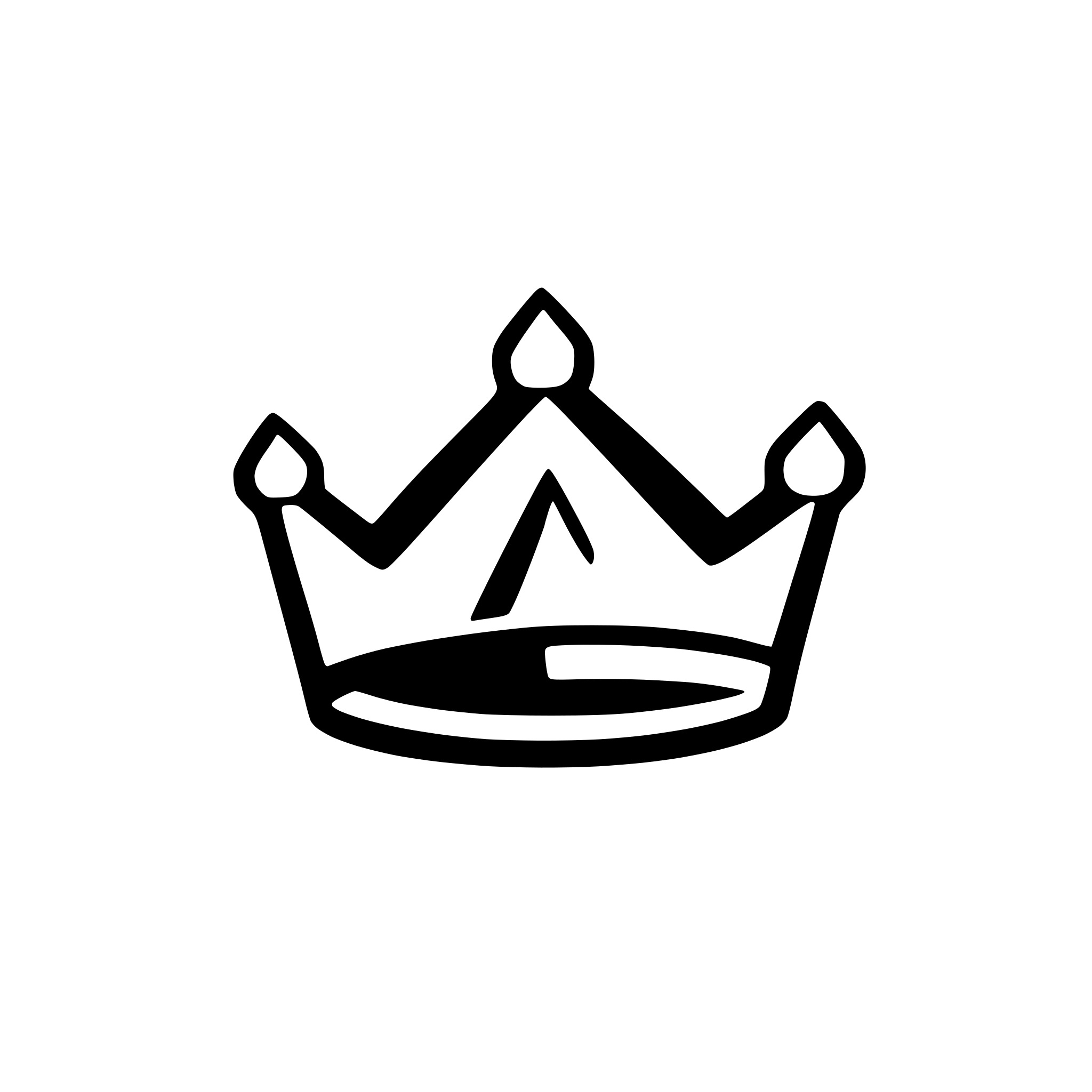 AI-generated SVG of a super simple and minimalist crown with three prongs with only the borders for a logo