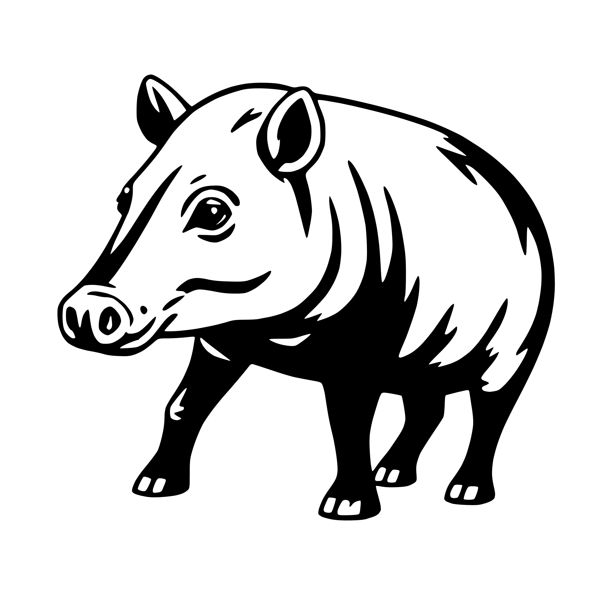 AI-generated SVG of a tapir