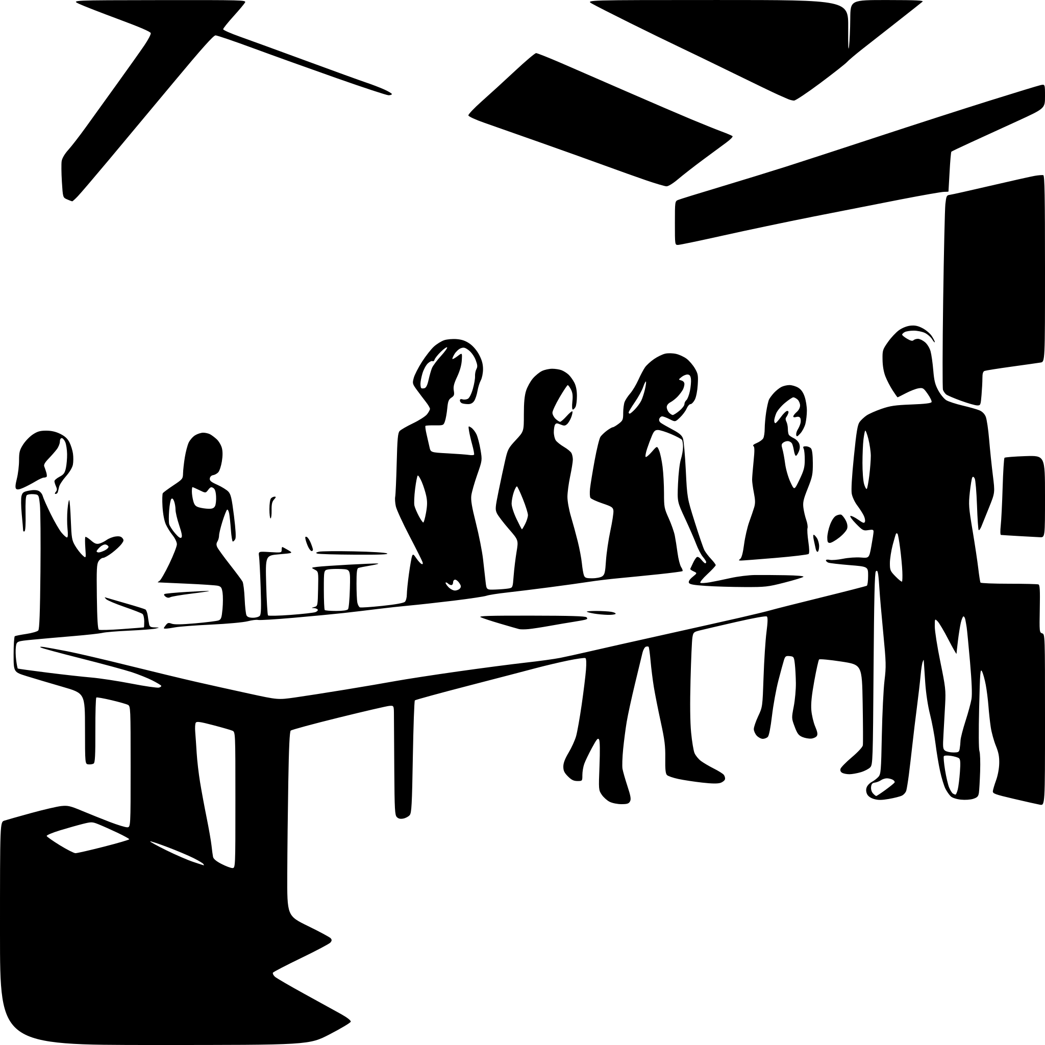 AI-generated SVG of a Silhouette of people in a workshop