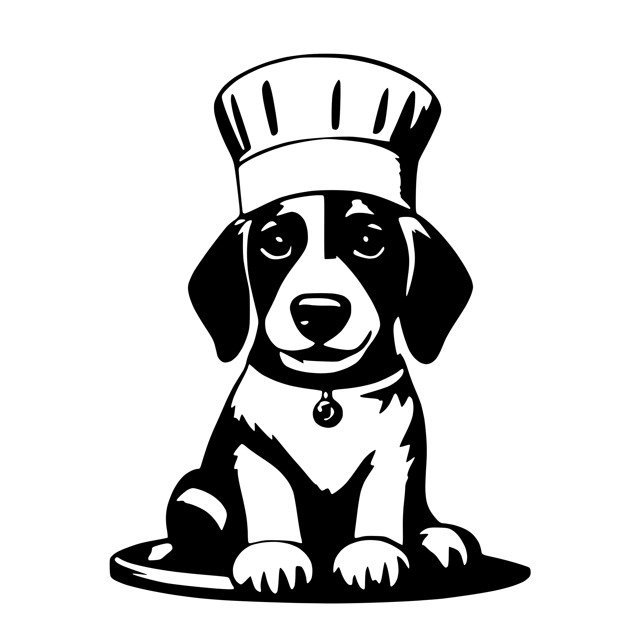 AI-generated SVG of 'A Dog With Chef Hat'