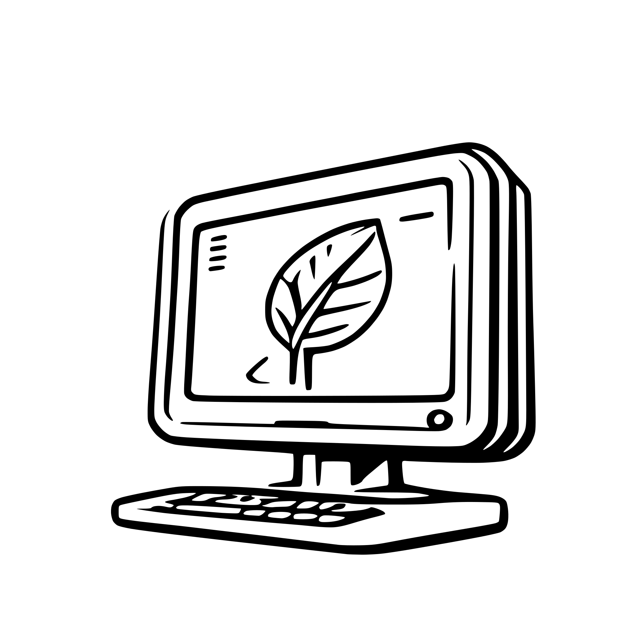 AI-generated SVG of 'desktop computer line art logo'