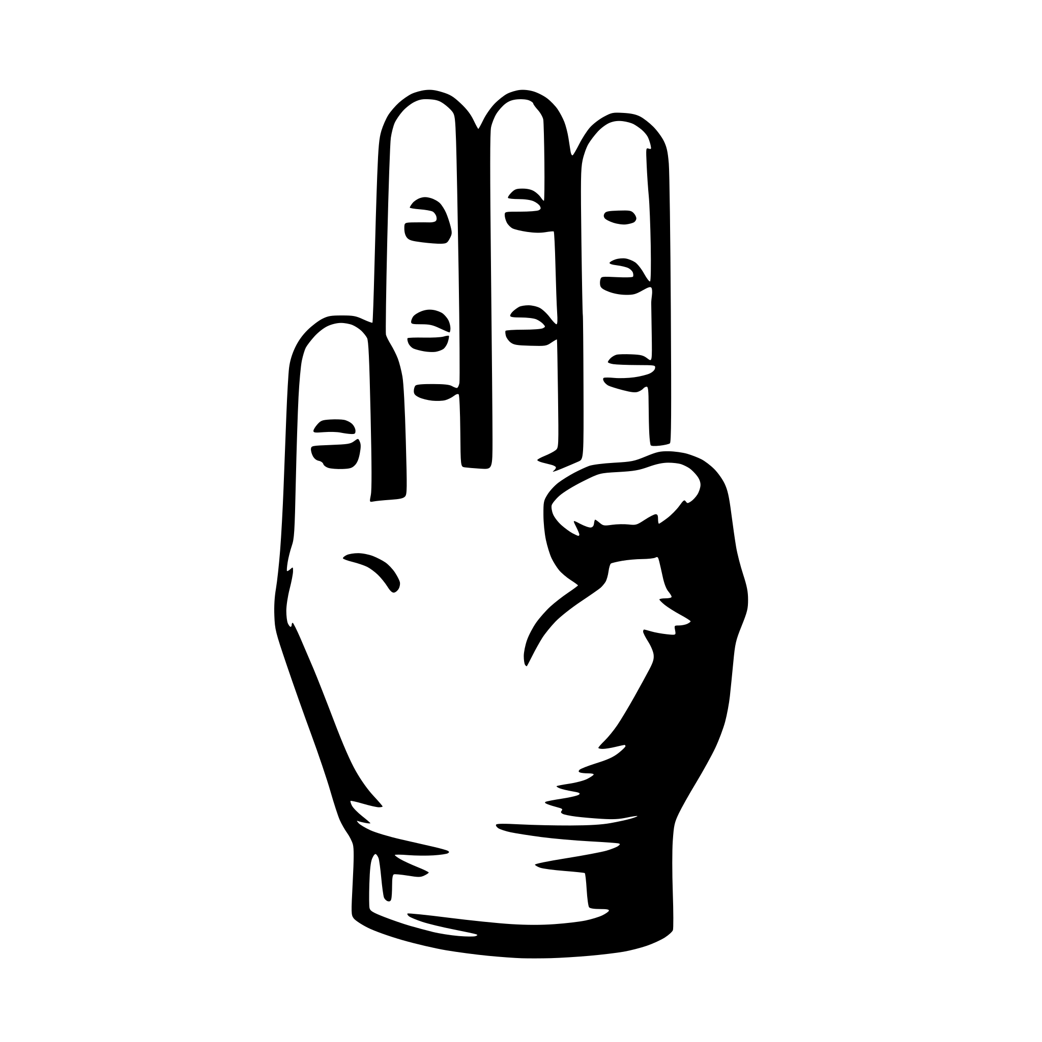 AI-generated SVG of a finger crossed