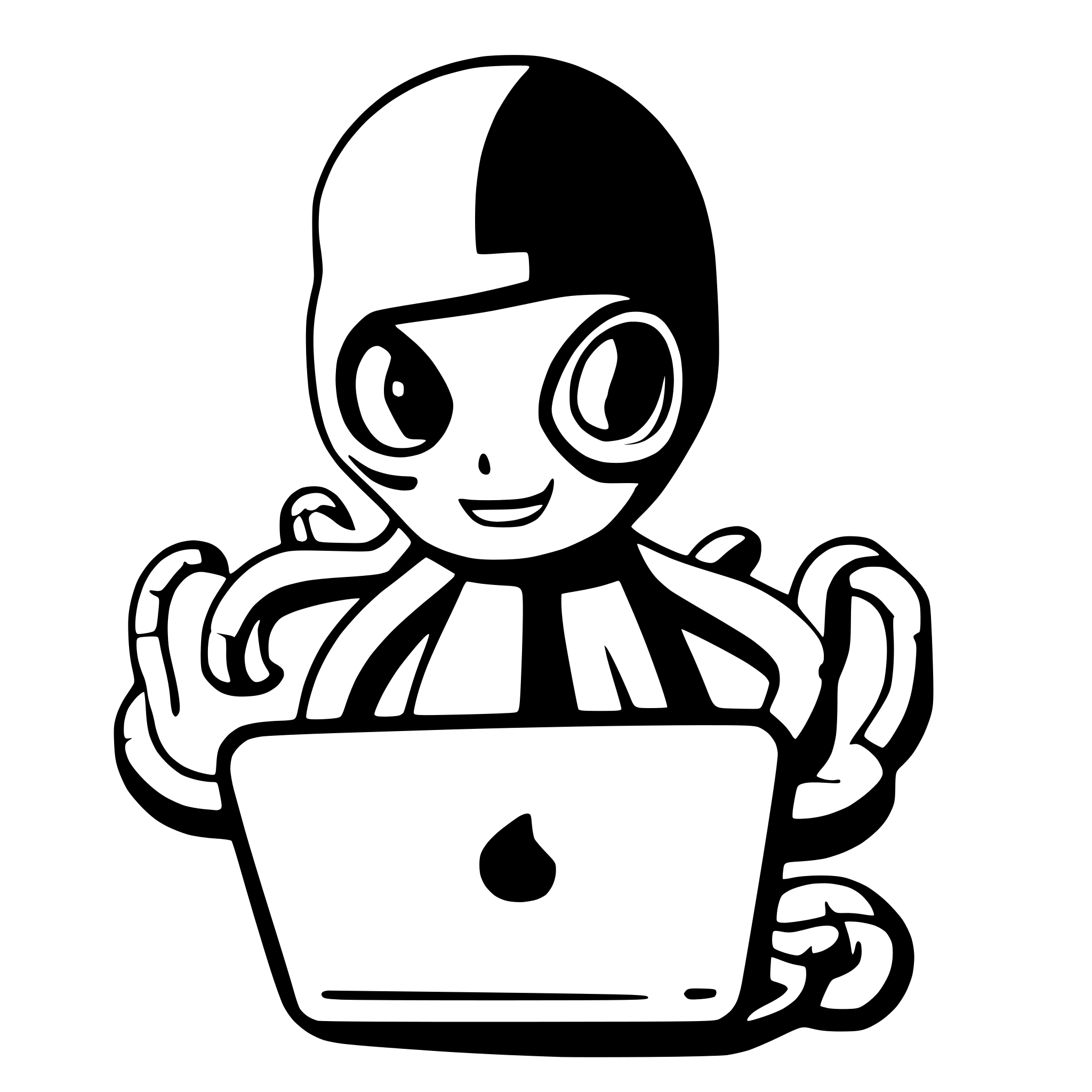 AI-generated SVG of 'hacker octopus'