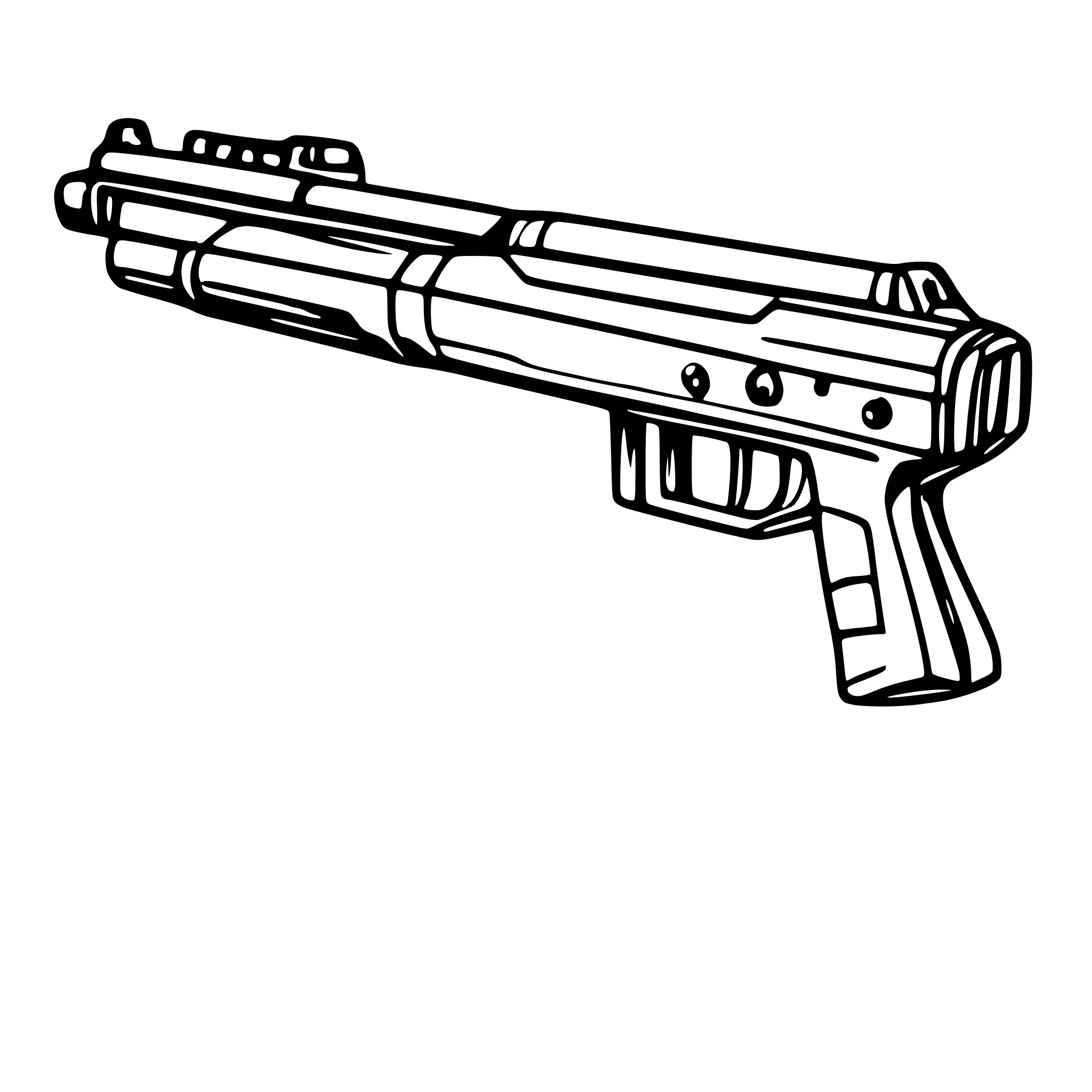 AI-generated SVG of 'Pump action shotgun'