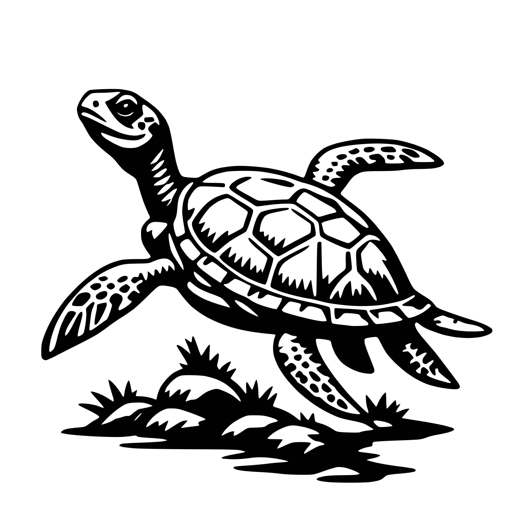 AI-generated SVG of 'sea turtle'
