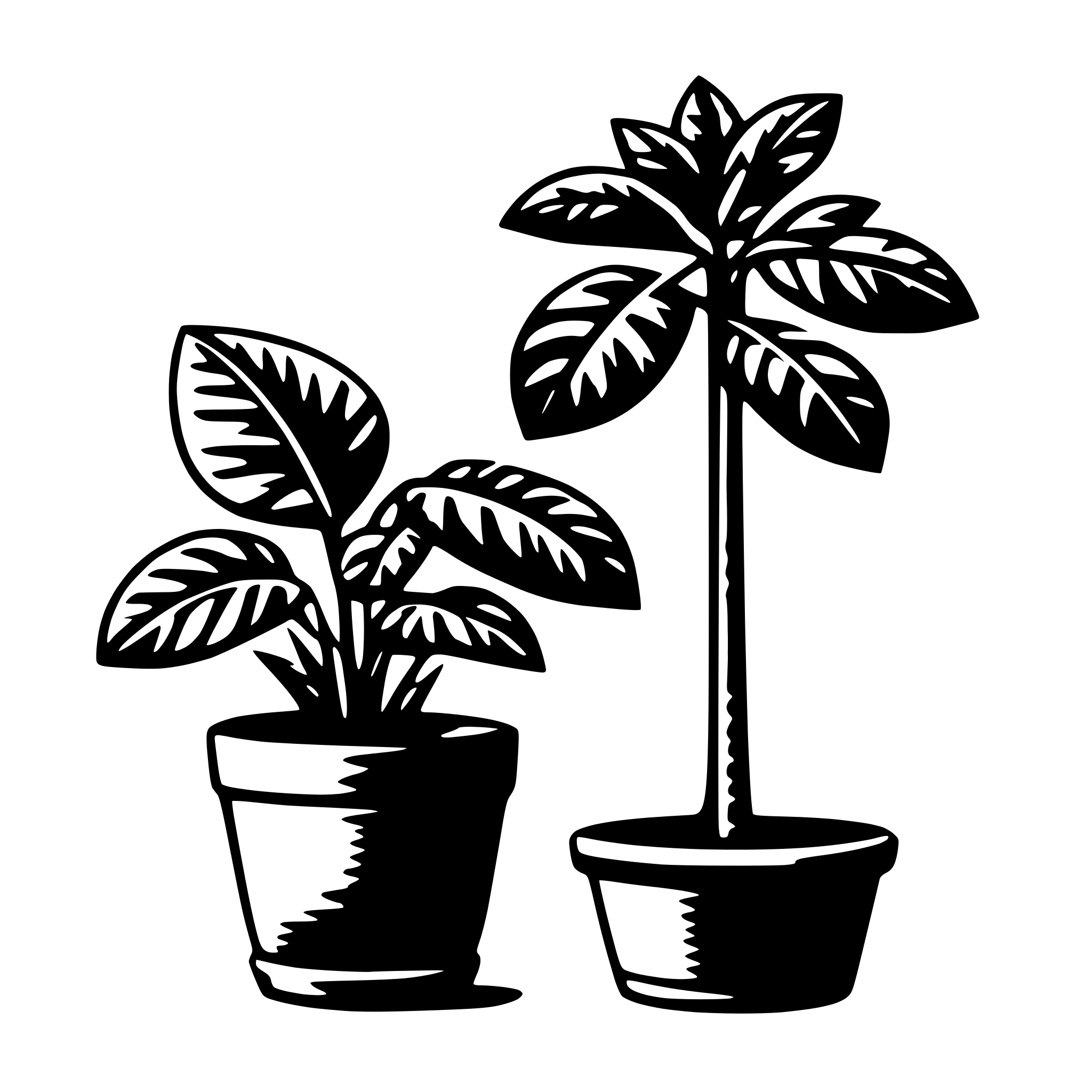 AI-generated SVG of a potted plant