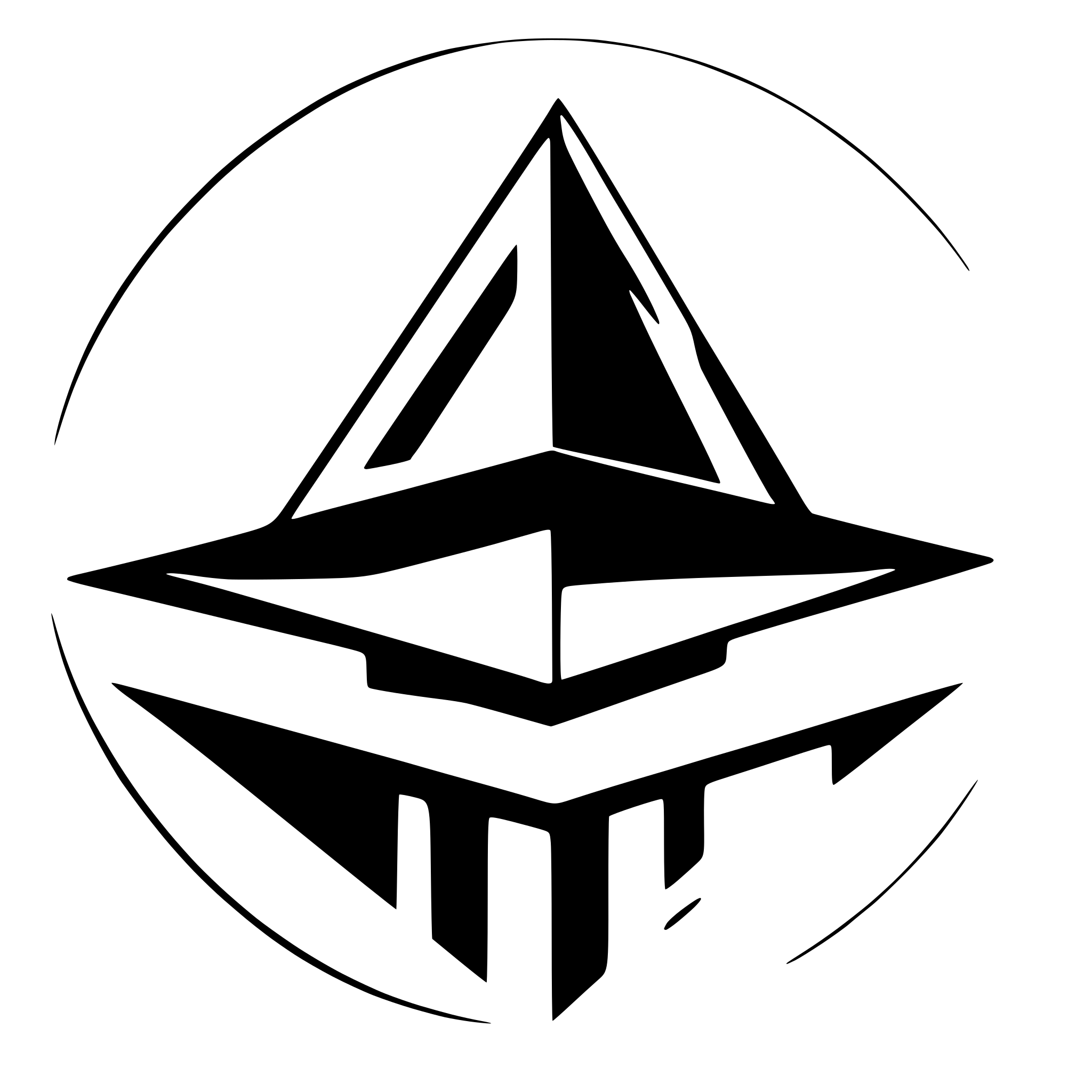 AI-generated SVG of 'circunference, triangle and rectangle'