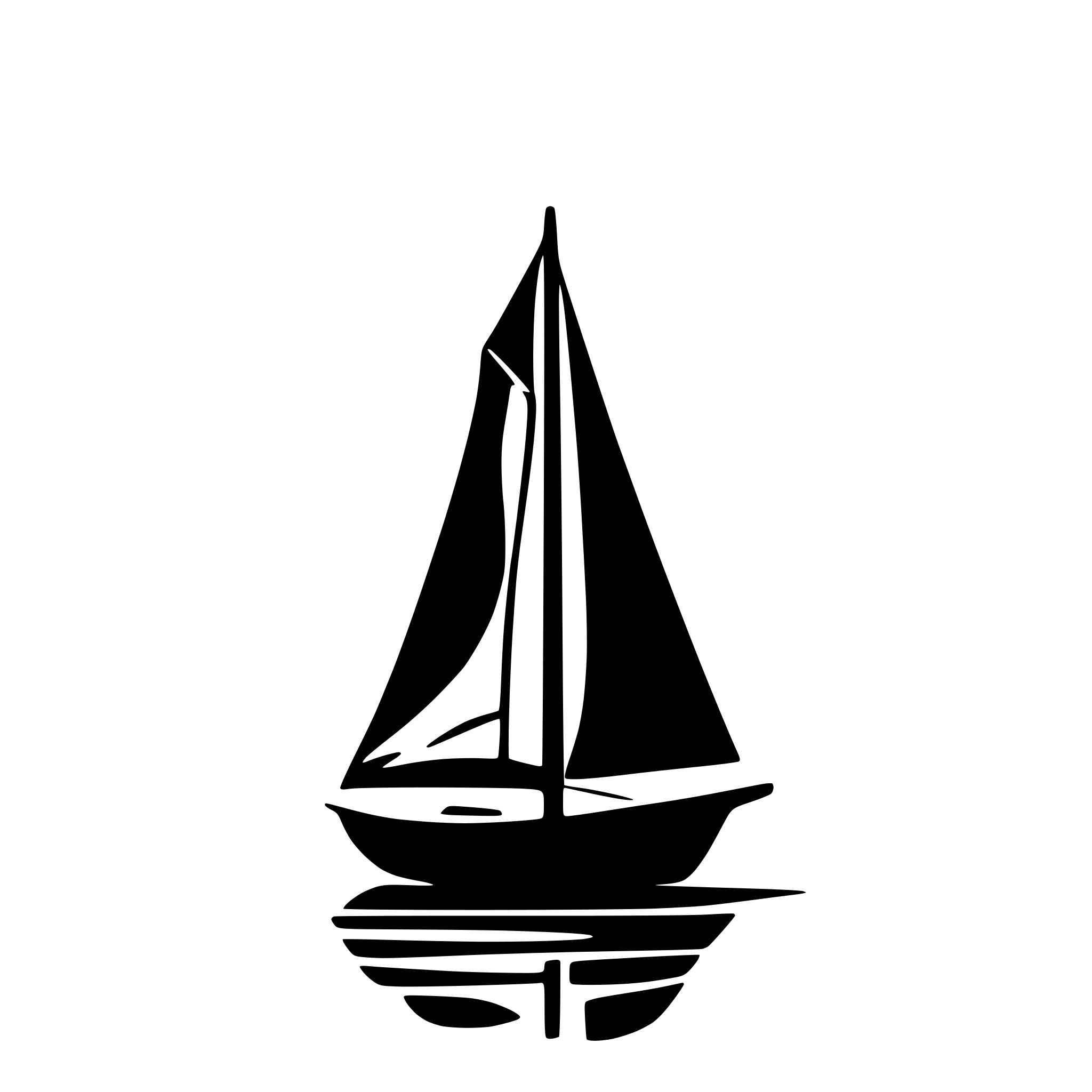 AI-generated SVG of a create a vector image with not too many details, monocrom. sailboat. waves.