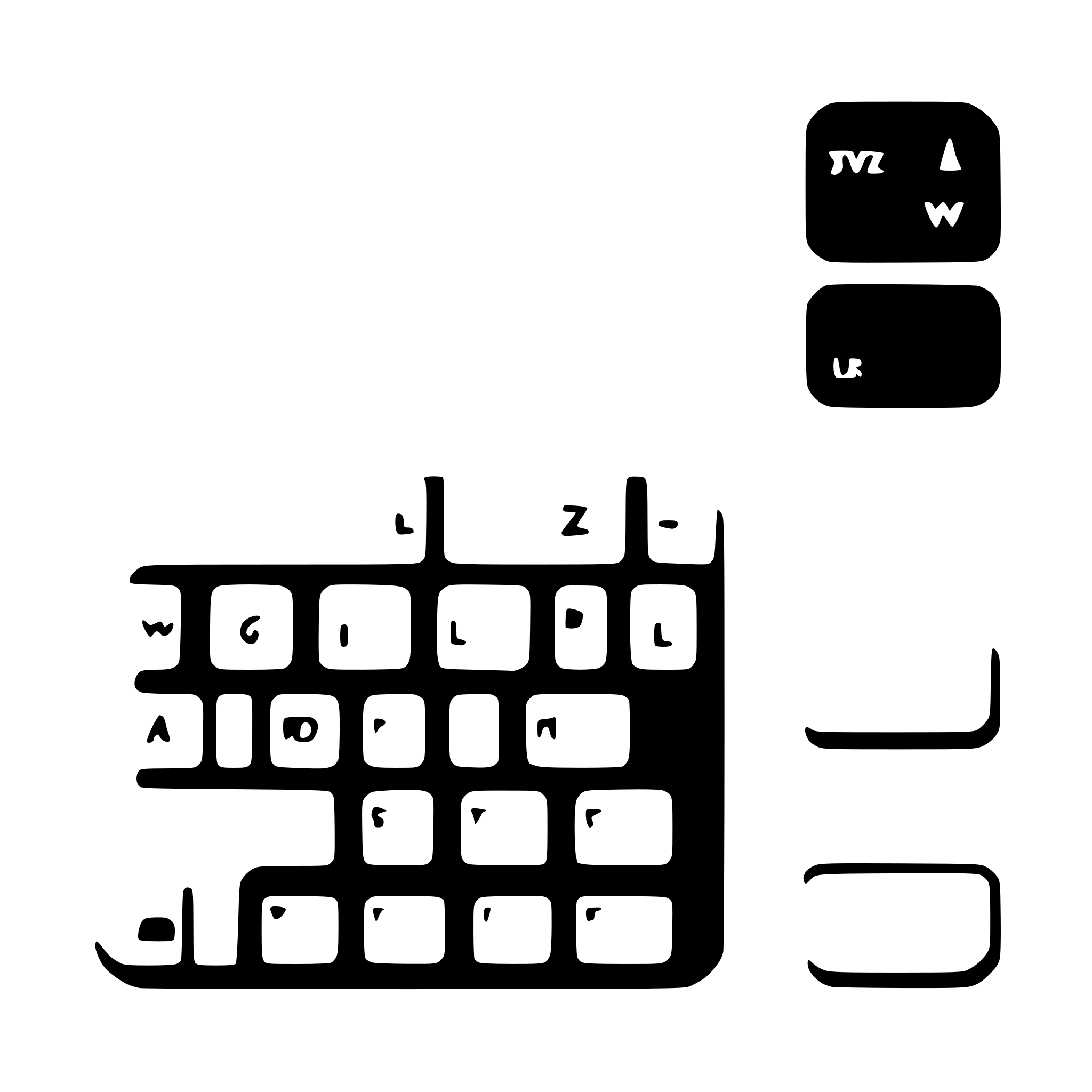 AI-generated SVG of 'asdw keyboard keys'