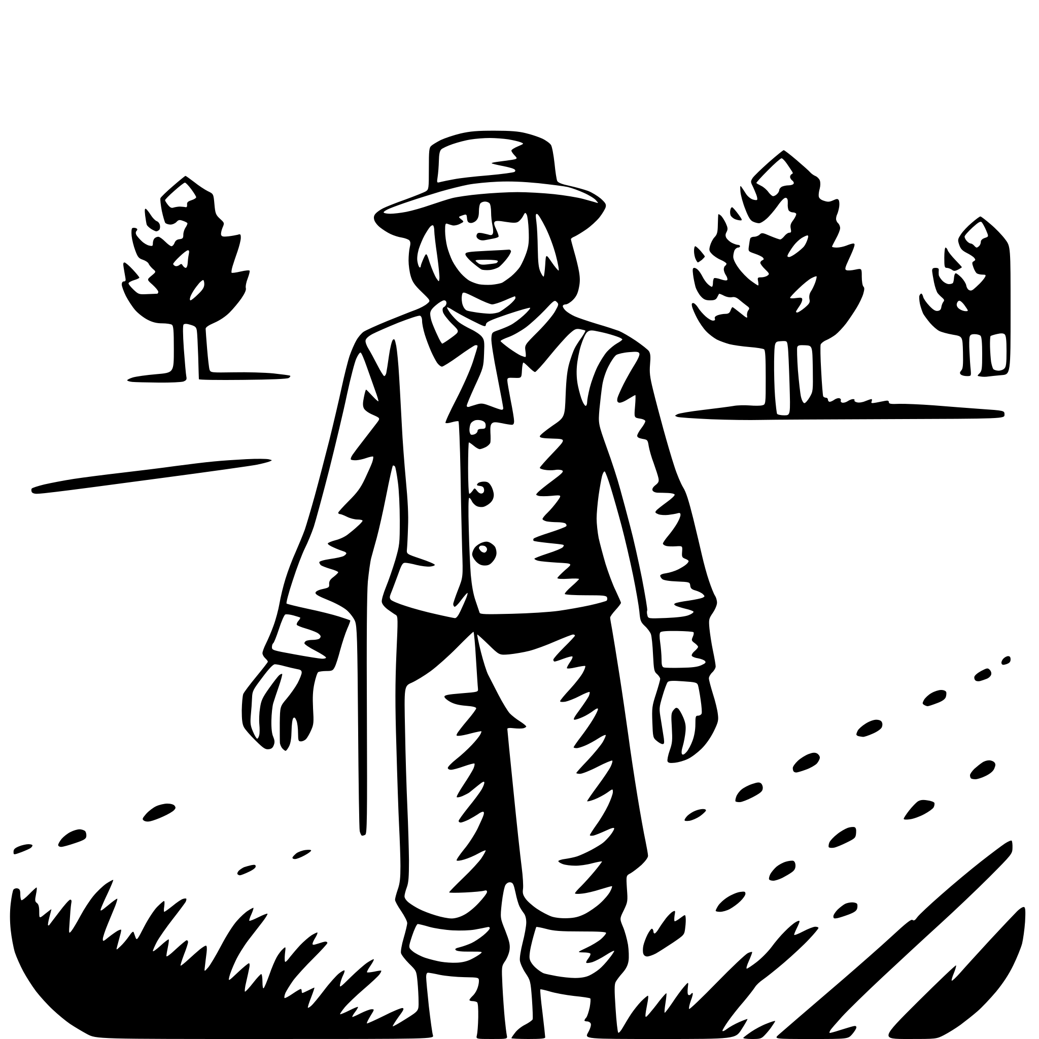 AI-generated SVG of 'scarecrow in field'