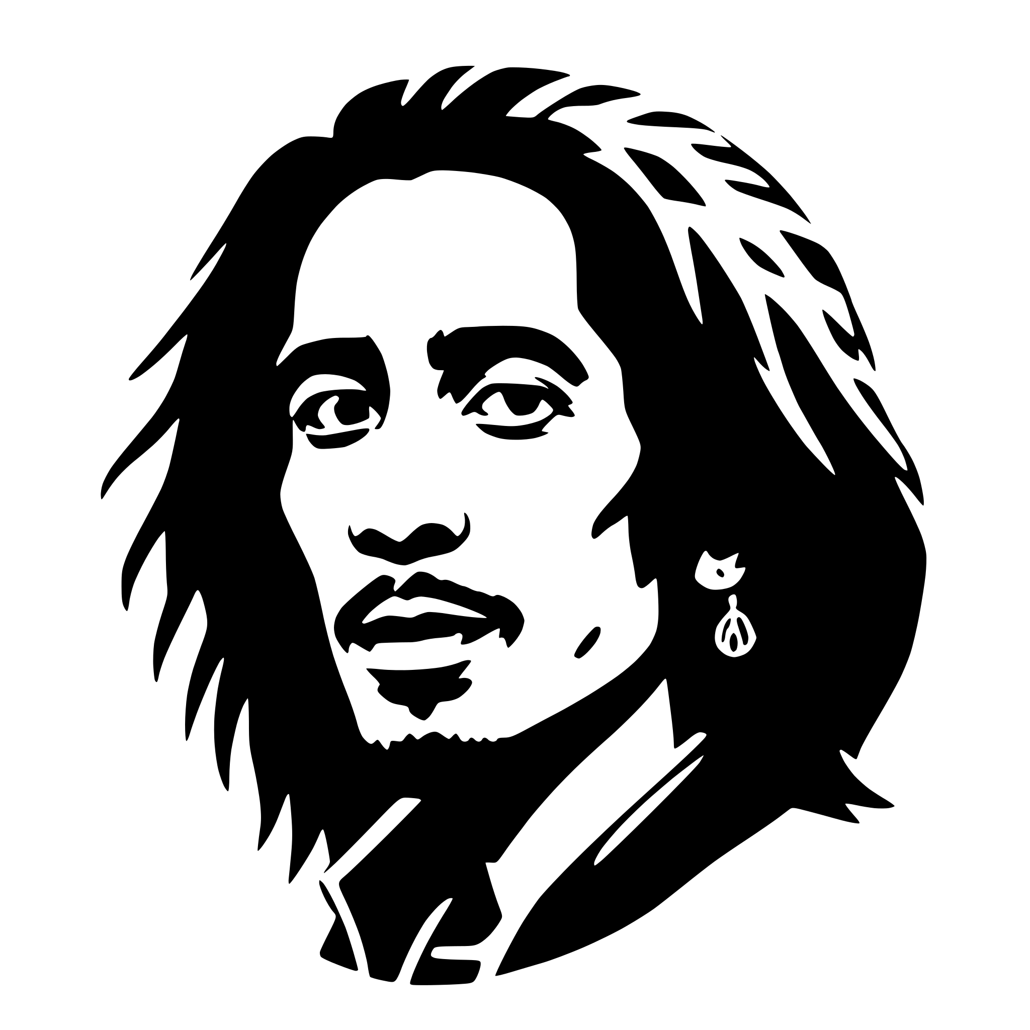 AI-generated SVG of 'bob marley'