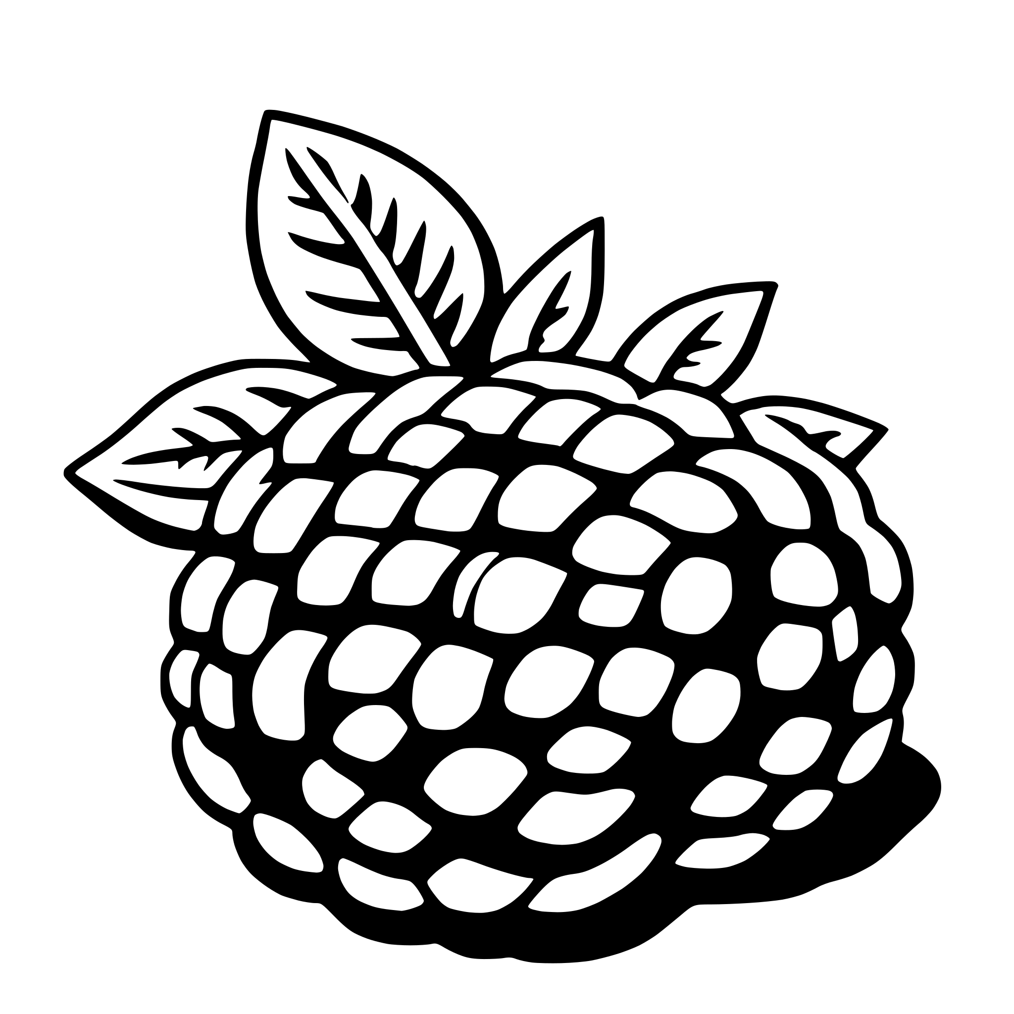 AI-generated SVG of a raspberry